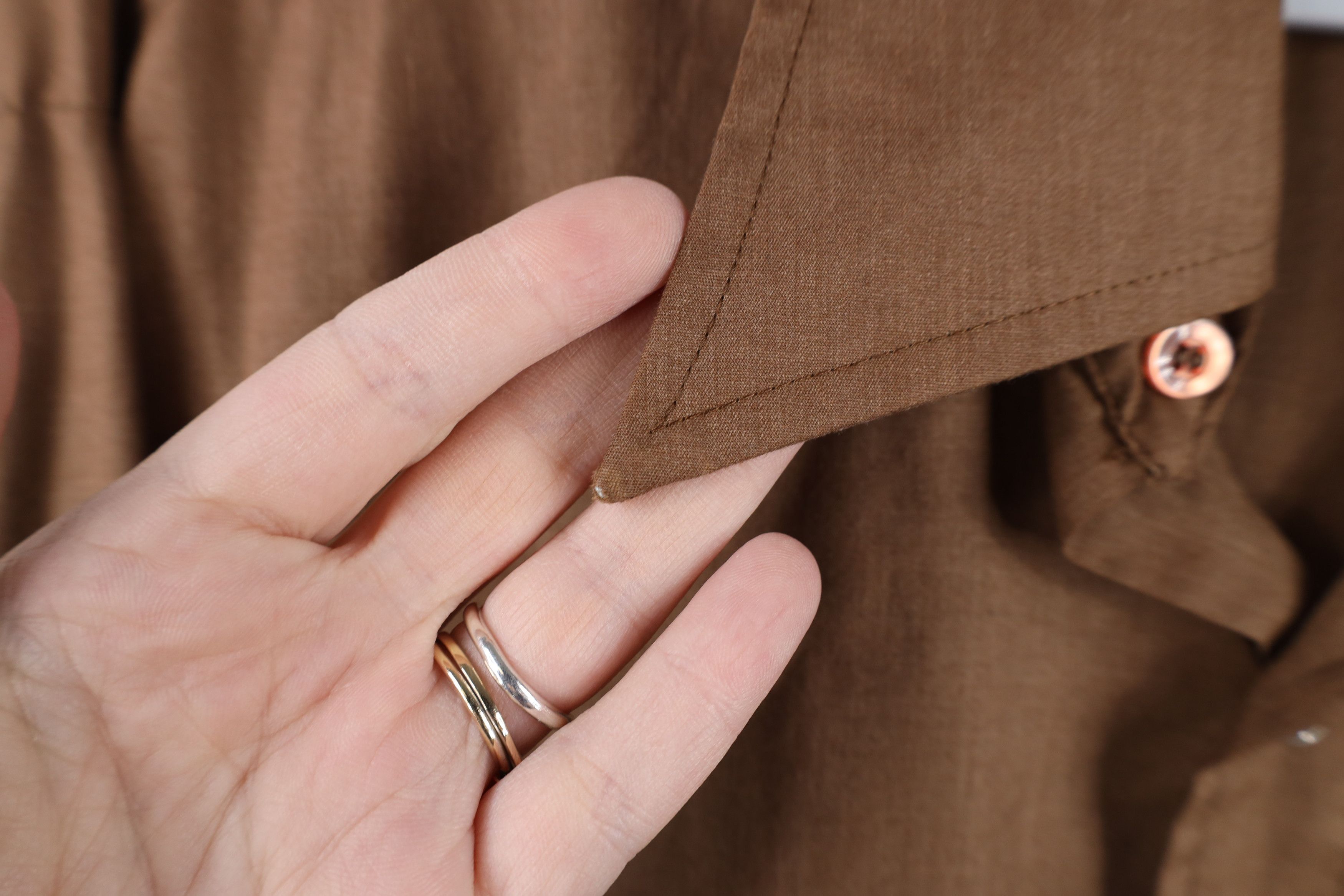 Vintage Vintage 70s Streetwear Faded Collared Button Shirt Brown USA Size US M / EU 48-50 / 2 - 6 Thumbnail