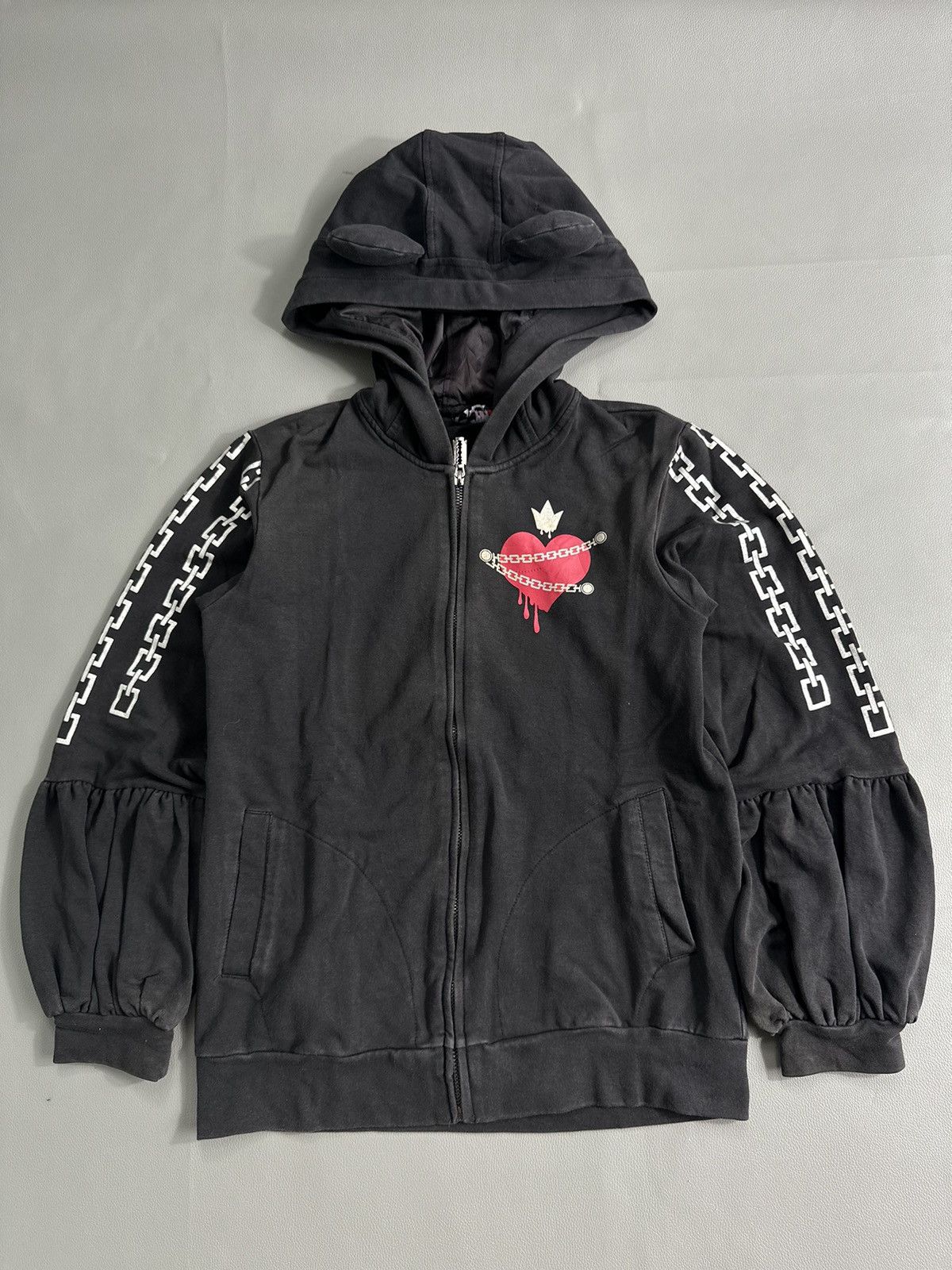 If Six Was Nine × Japanese Brand × Le Grande Bleu (L.G.B.) DOLLY DELLY HEART CHAIN ZIP HOODIE Y2K STYLE Size US M / EU 48-50 / 2 - 1 Thumbnail