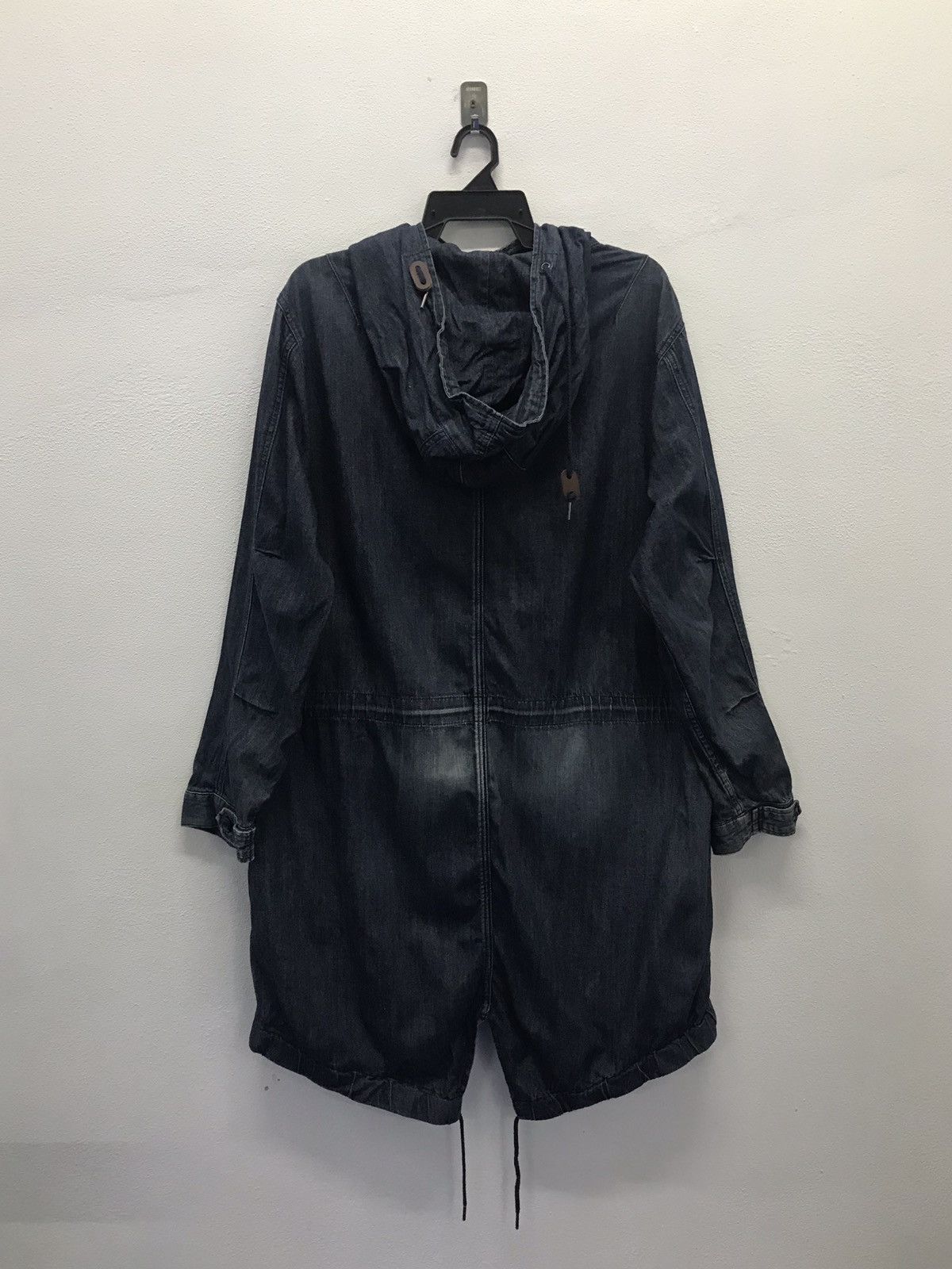 Japanese Brand × Vintage Vintage Back Number Est 1980 Long Denim Jacket HOODIE Size US M / EU 48-50 / 2 - 2 Thumbnail