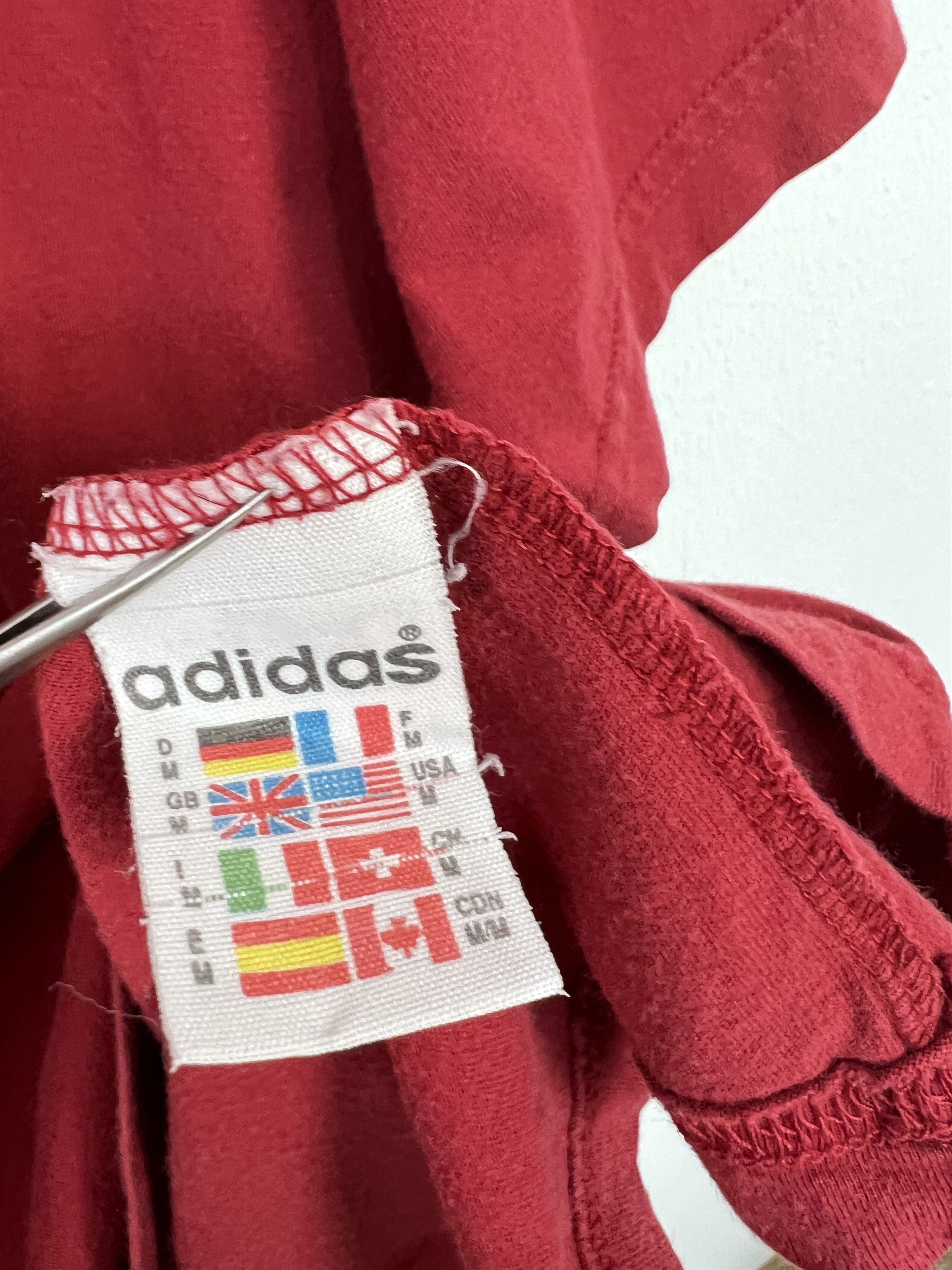 Adidas Vintage 90's Adidas Big Logo Shirt Over Print Jersey Trikot Size US M / EU 48-50 / 2 - 7 Thumbnail