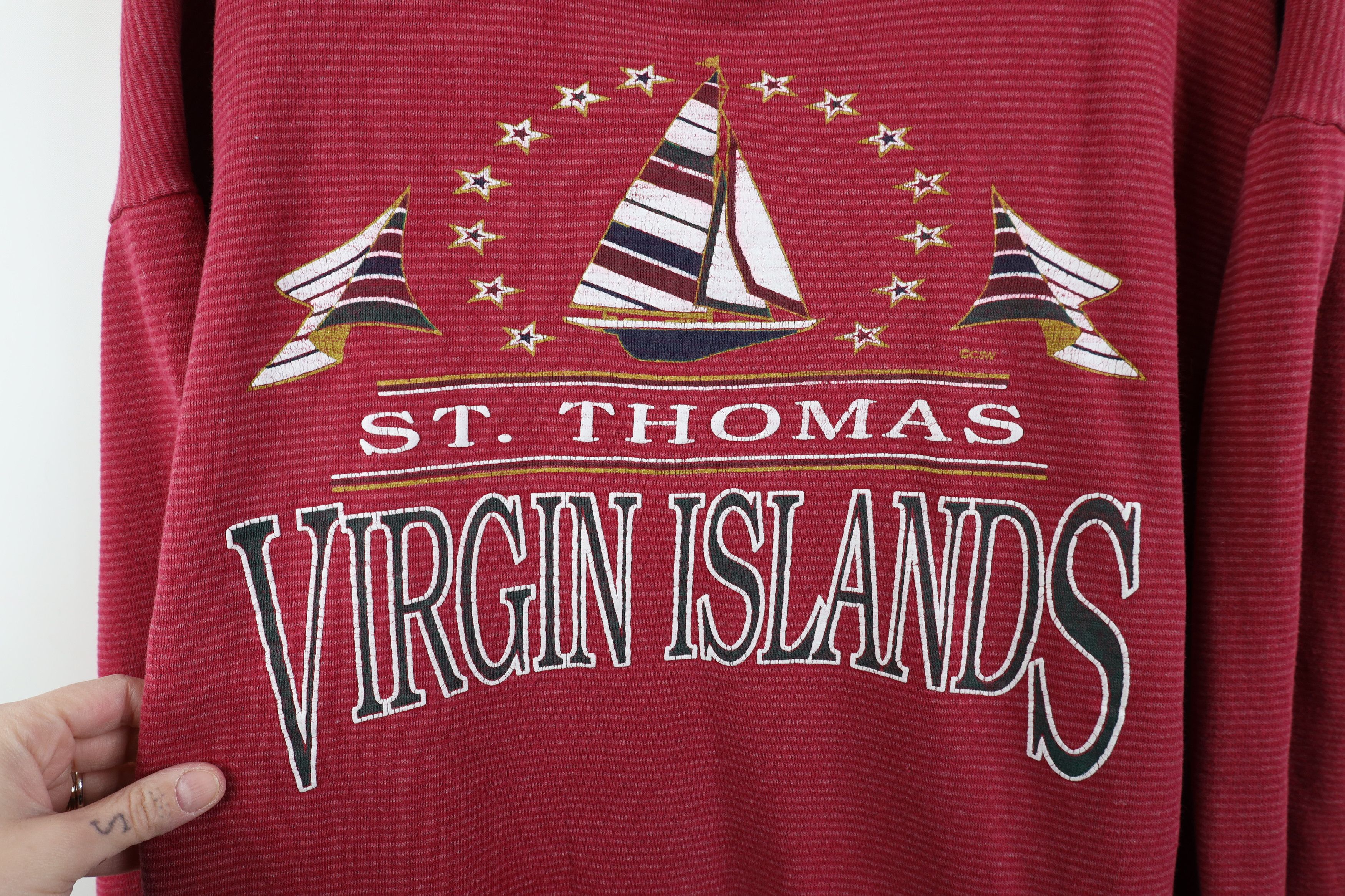 Vintage Vintage 90s Sailing St Thomas Virgin Islands Sweatshirt USA Size XXL / US 16-18 / IT 52-54 - 4 Thumbnail