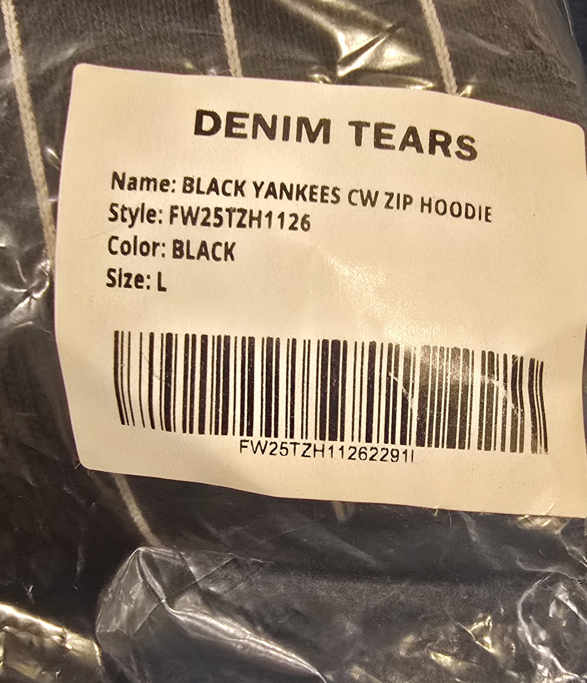 DENIM TEARS Denim Tears Pinstripe Black Yankees CW Zip Hoodie Size US L / EU 52-54 / 3 - 10 Thumbnail