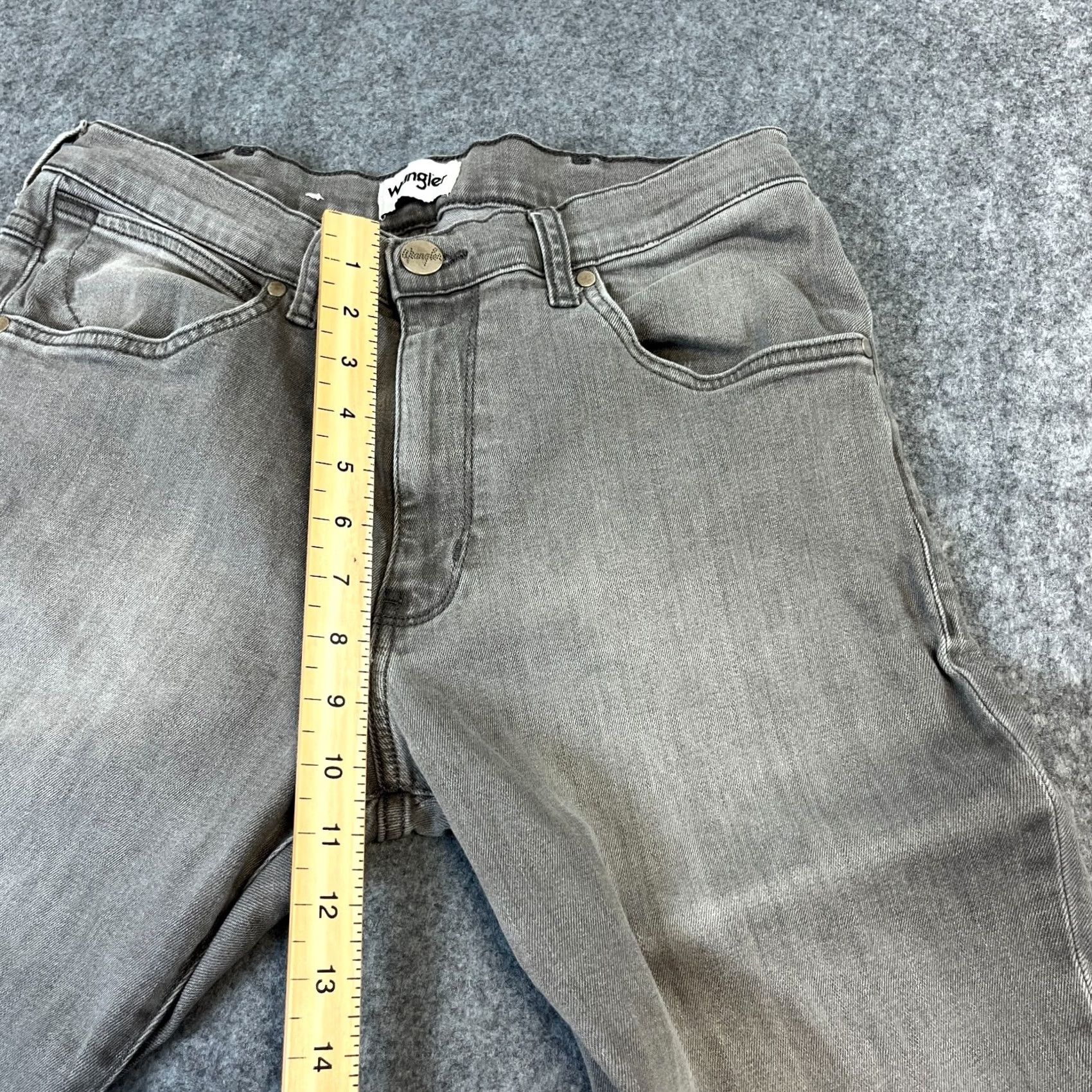 Wrangler Wrangler Jeans Tapered Mens 32 30 Light Grey Faded Stretch Arizona Cowboy Regular 5-Pocket Denim Machine Washable Cotton Elastane Shirt? Size US 32 / EU 48 - 5 Thumbnail