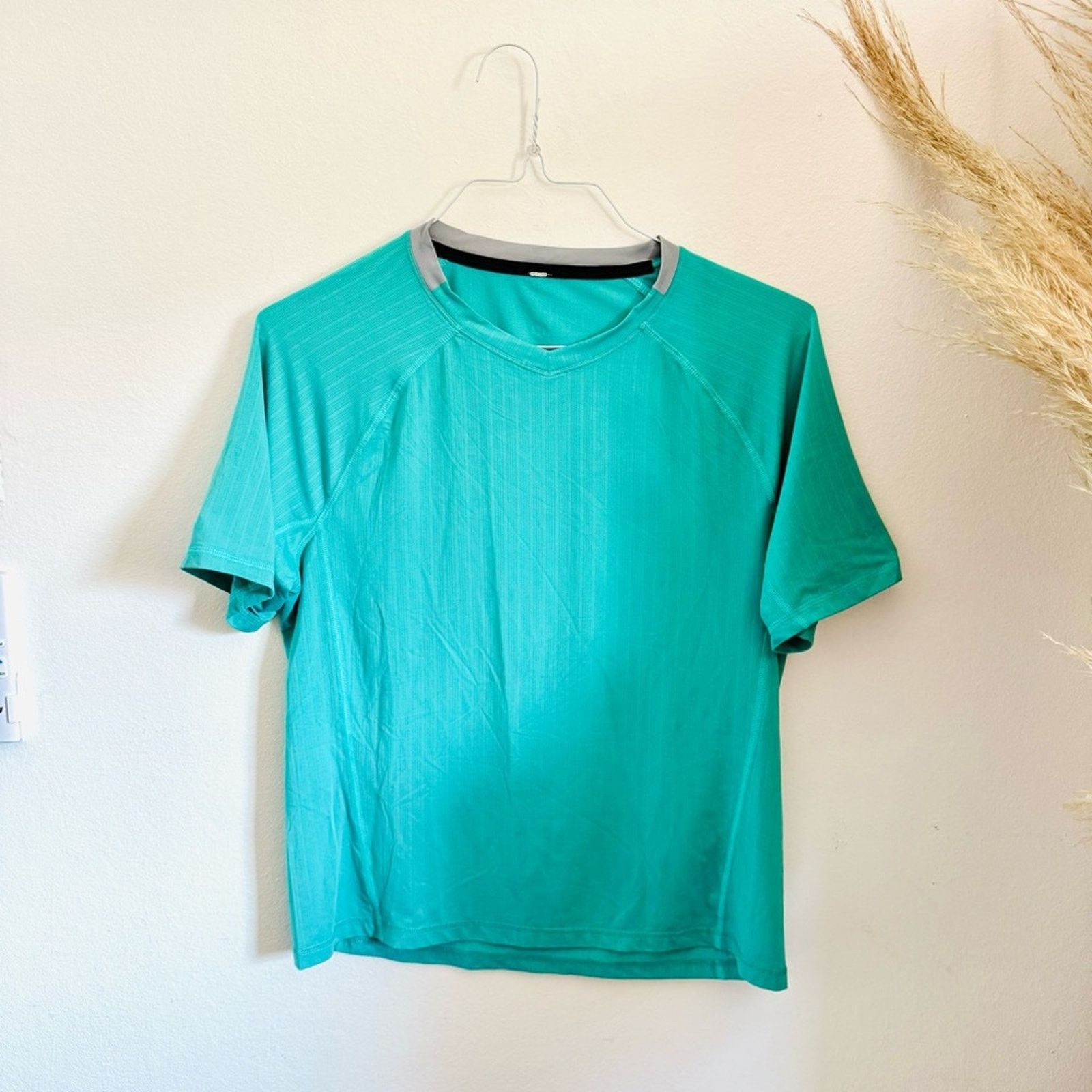 Lululemon MENS LULULEMON Aqua Blue Mint Green Gym Active Tee Shirt Top Size US S / EU 44-46 / 1 - 2 Thumbnail