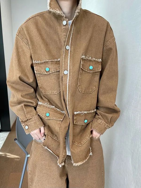 Other Oversized Turquoise Embellishments Denim Jacket Size US M / EU 48-50 / 2 - 1 Thumbnail