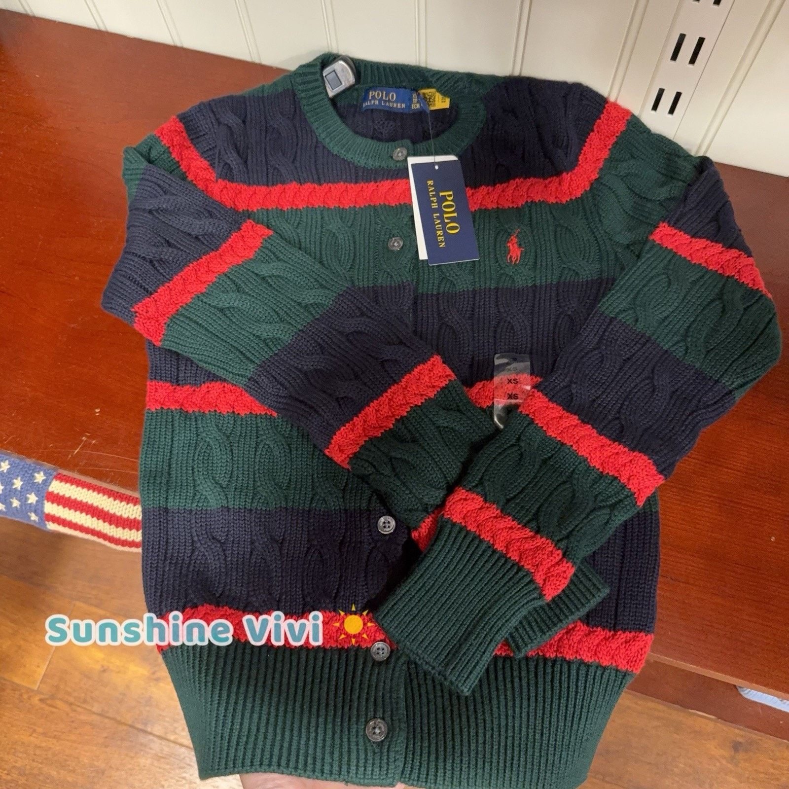 Ralph Lauren NEW Polo Ralph Lauren Women Cable Knit Cardigan Sweater Size XS / US 0-2 / IT 36-38 - 11 Thumbnail