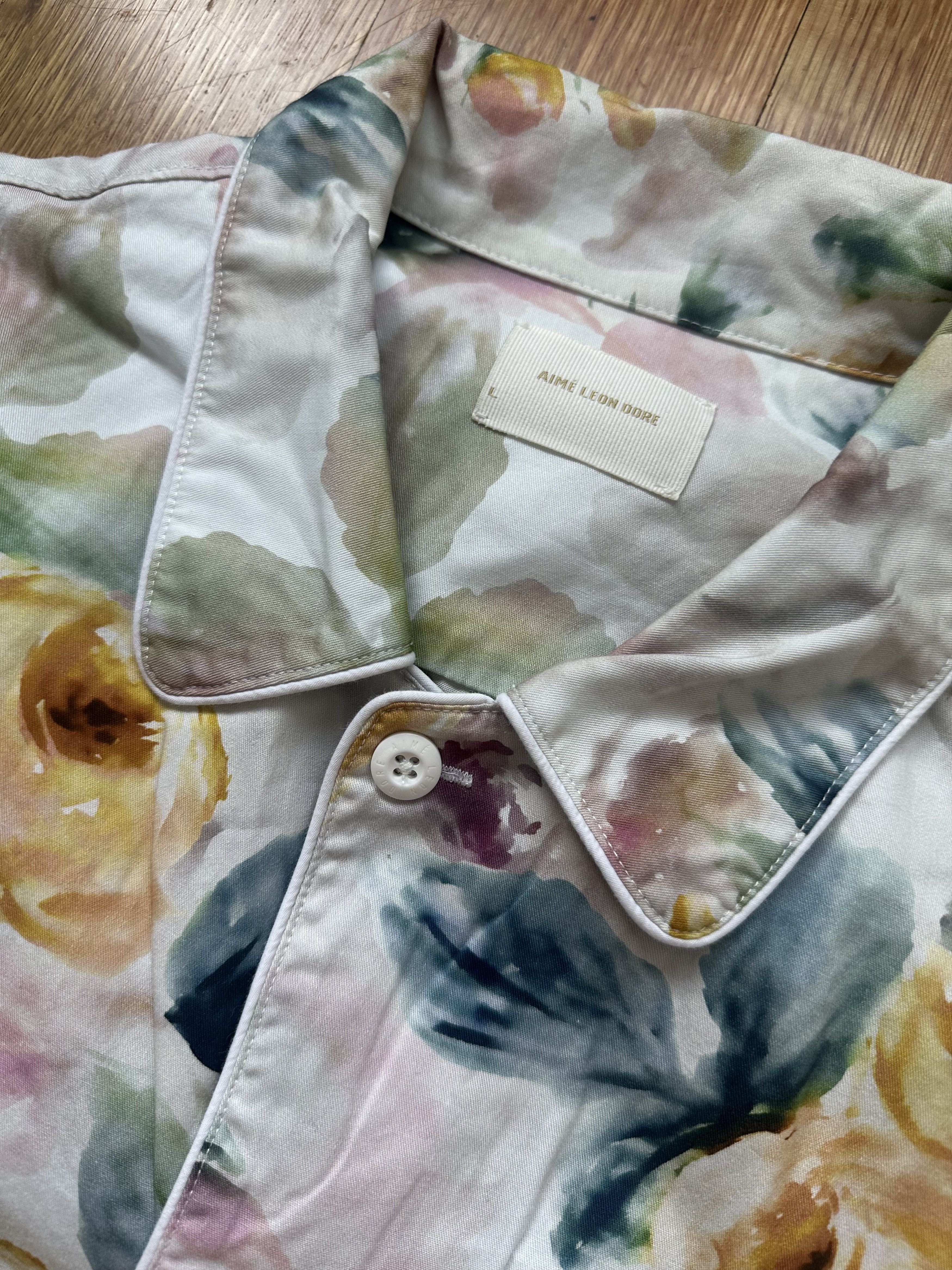 Aime Leon Dore AIME LEON DORE LONGSLEEVE PAJAMA SHIRT FLORAL - SIZE L Size US L / EU 52-54 / 3 - 2 Thumbnail