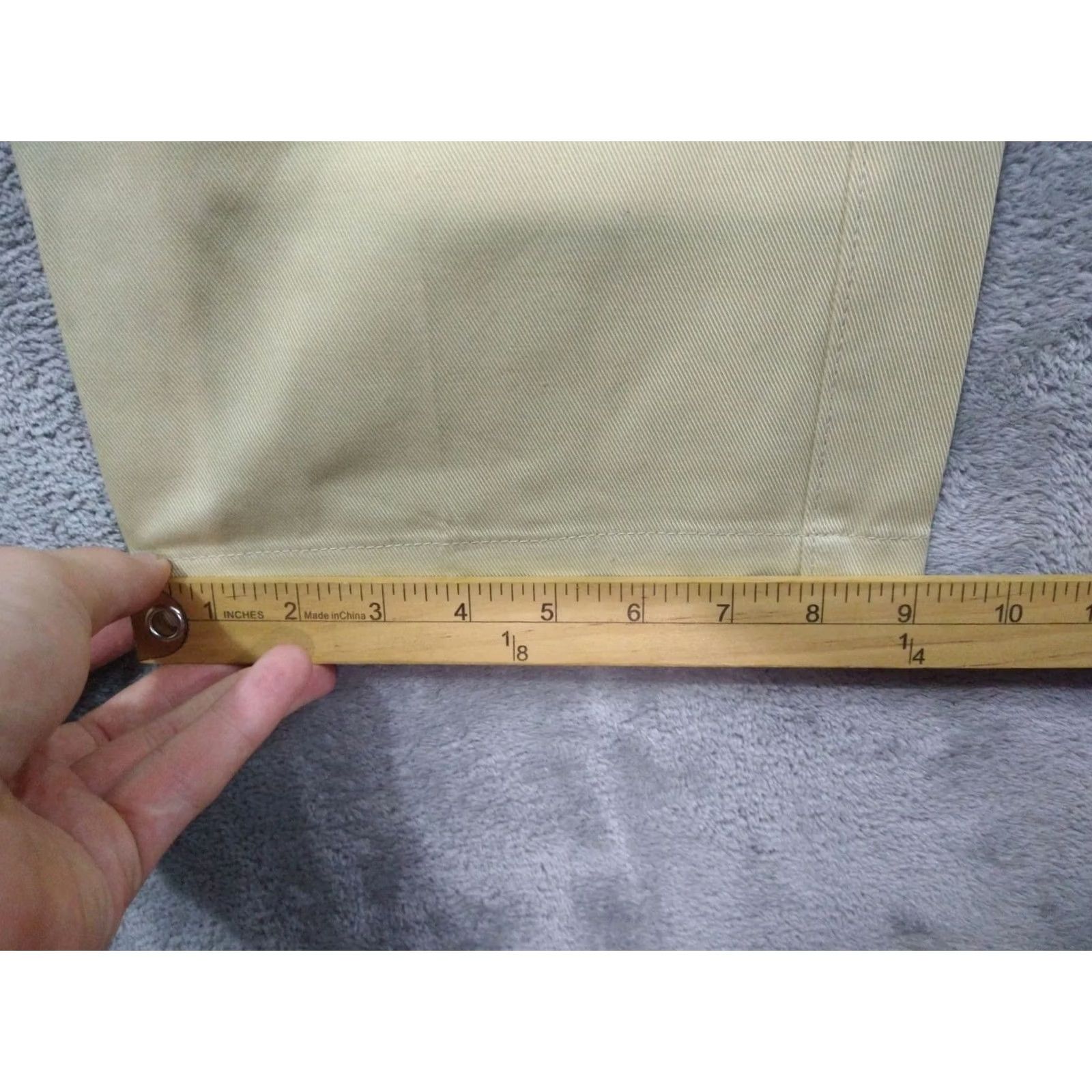 Zara Zara Mens Beige Chino Pants 30 x 31 Straight Fit Flat Front Cotton Casual Size US 30 / EU 46 - 6 Thumbnail