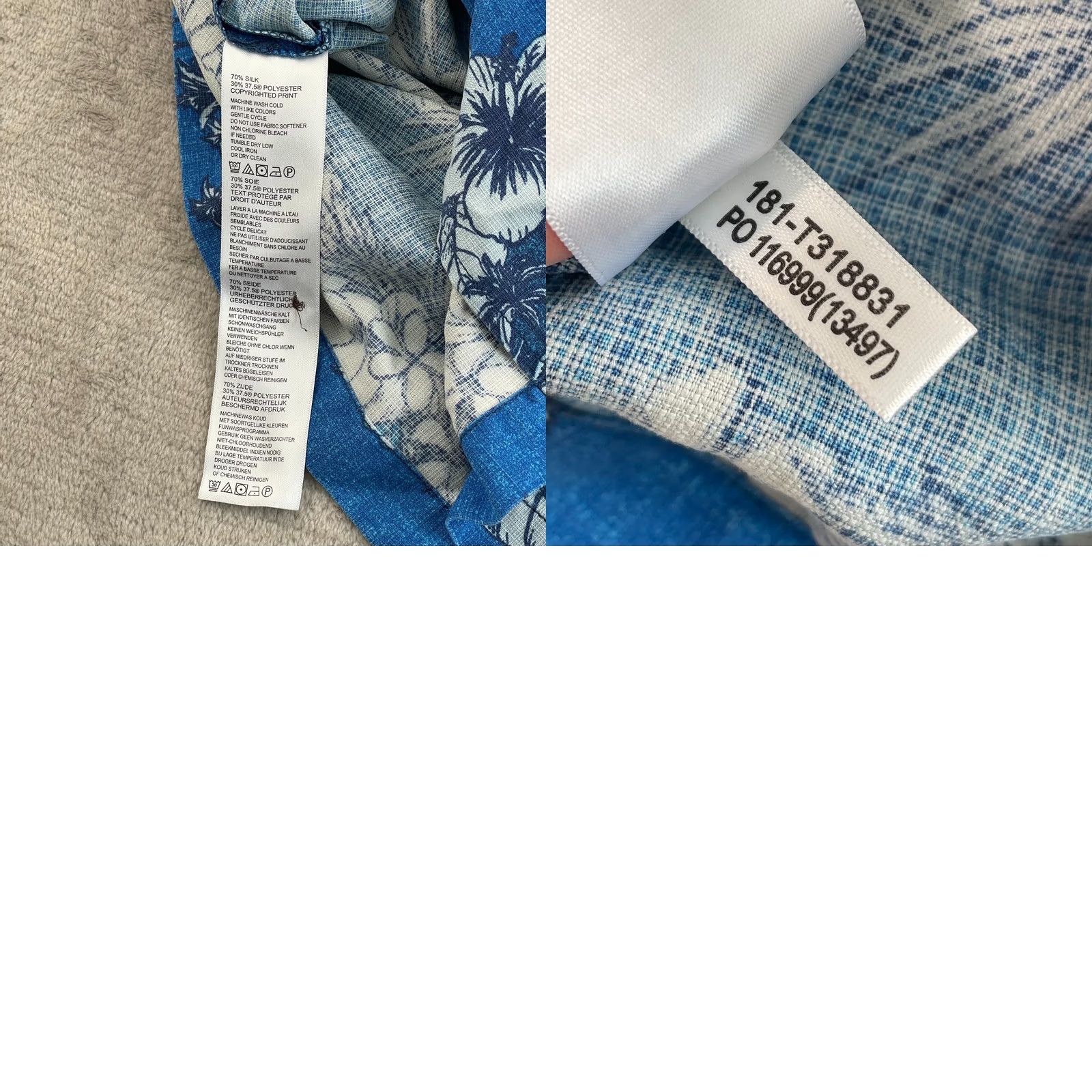 Tommy Bahama Tommy Bahama Island Zone Shirt Men Small Blue Floral Hawaiian Short Sleeve Size US S / EU 44-46 / 1 - 8 Thumbnail