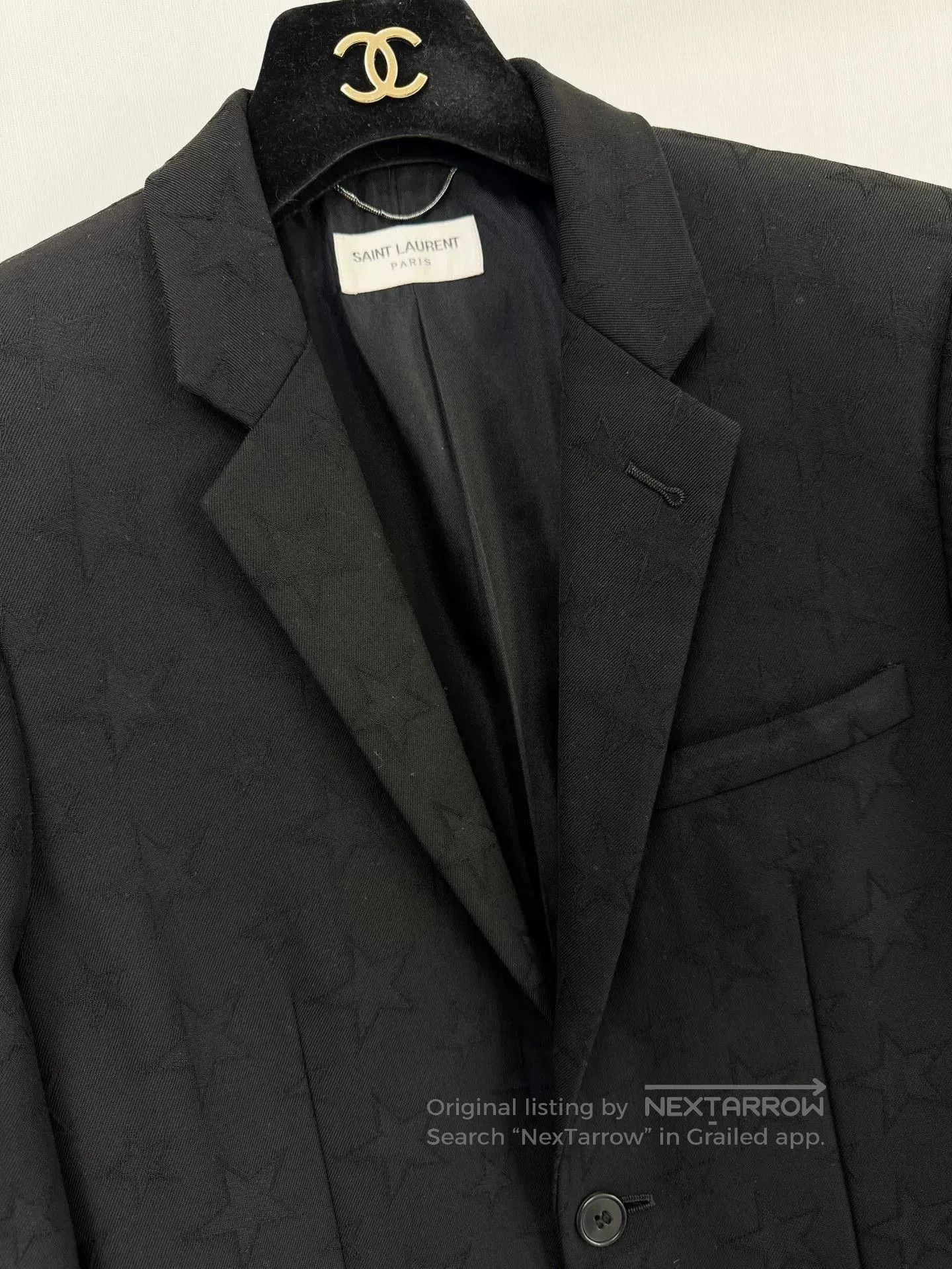 Saint Laurent Paris Saint Laurent Star Pattern Wool Blazer. Size US S / EU 44-46 / 1 - 3 Thumbnail