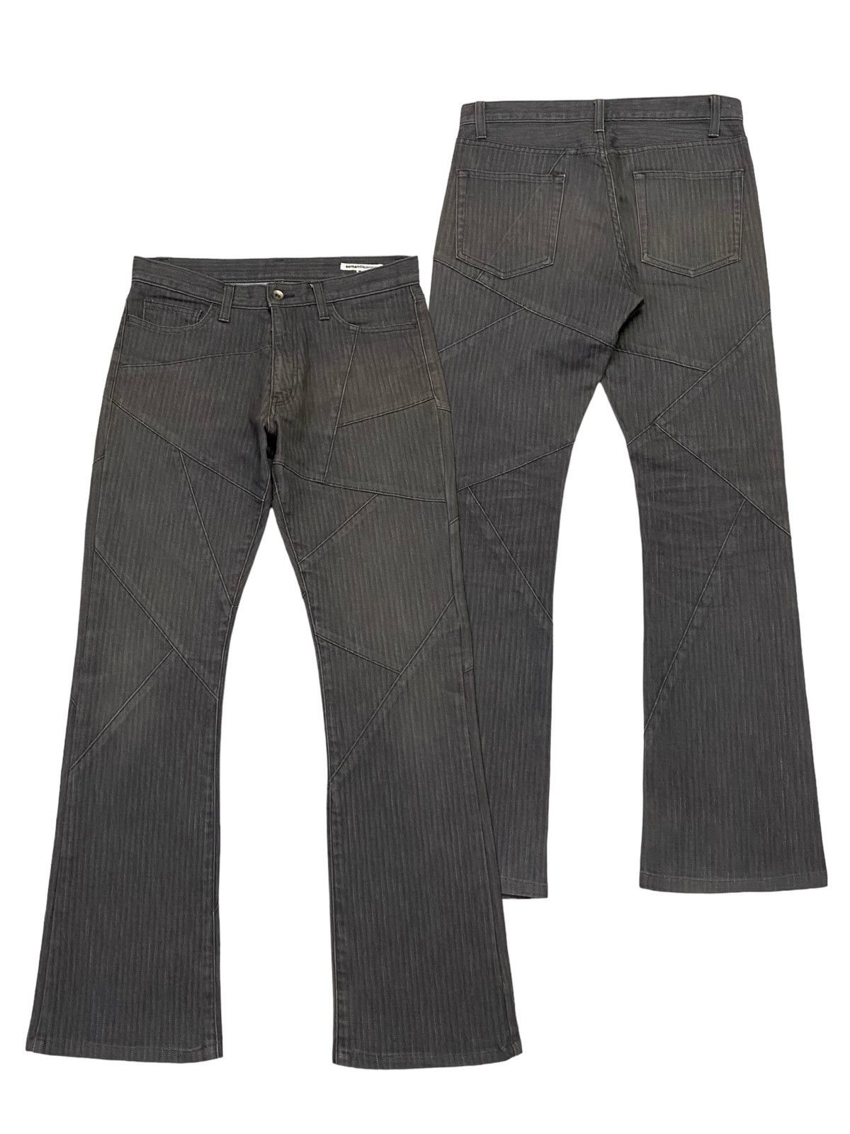 Japanese Brand × semanticdesign Semantic Design Flare Stretches Denim Pants Size US 30 / EU 46 - 1 Thumbnail