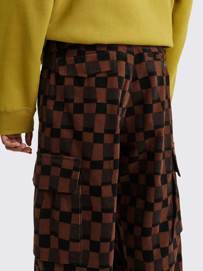 Marni Damier Check Corduroy Cargo Pants Size US 32 / EU 48 - 8 Thumbnail