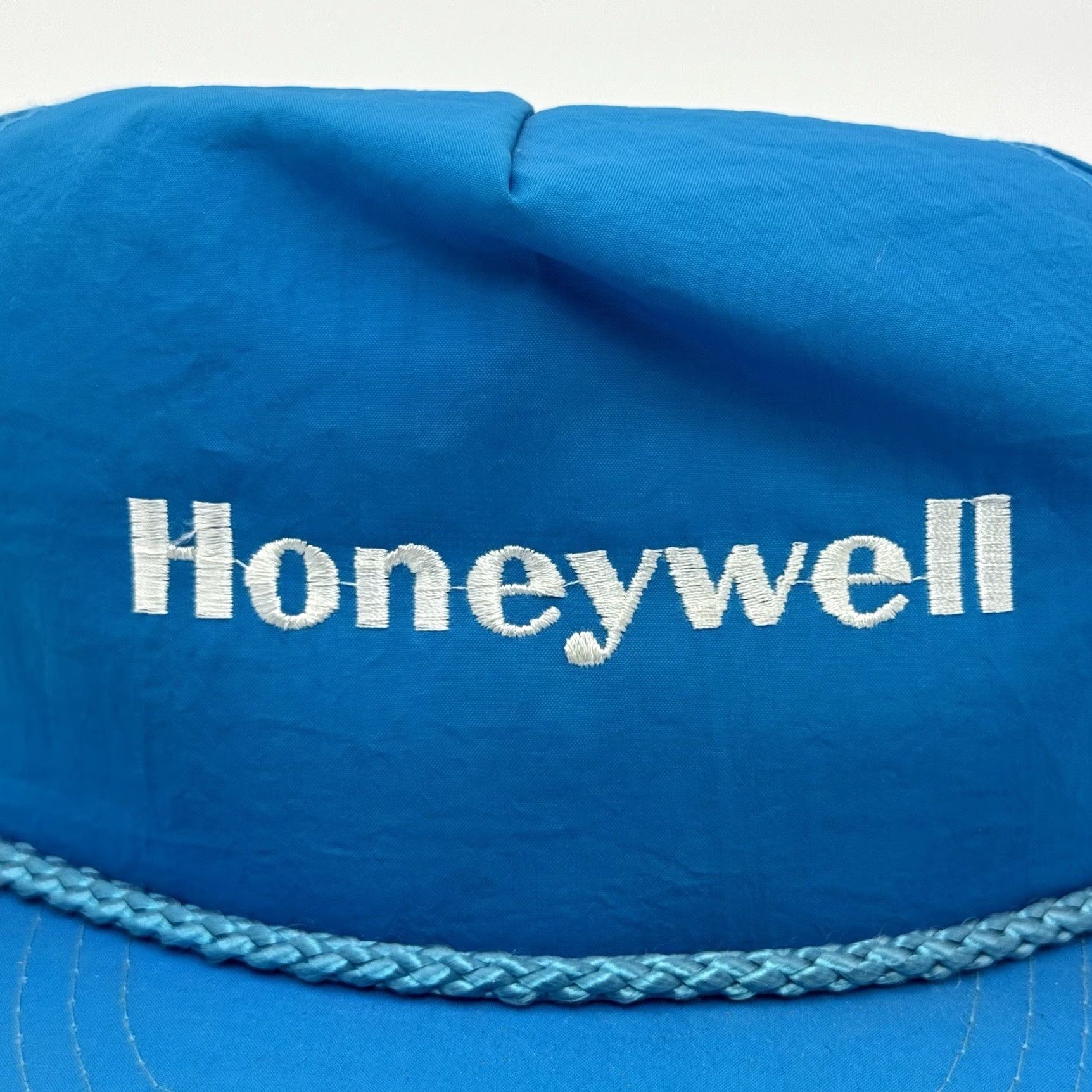 Vintage VINTAGE Honeywell Trucker Hat Men's Adjustable 90s Neon Blue Nylon Twill Cap Summer Fall Spring Winter Size ONE SIZE - 2 Thumbnail