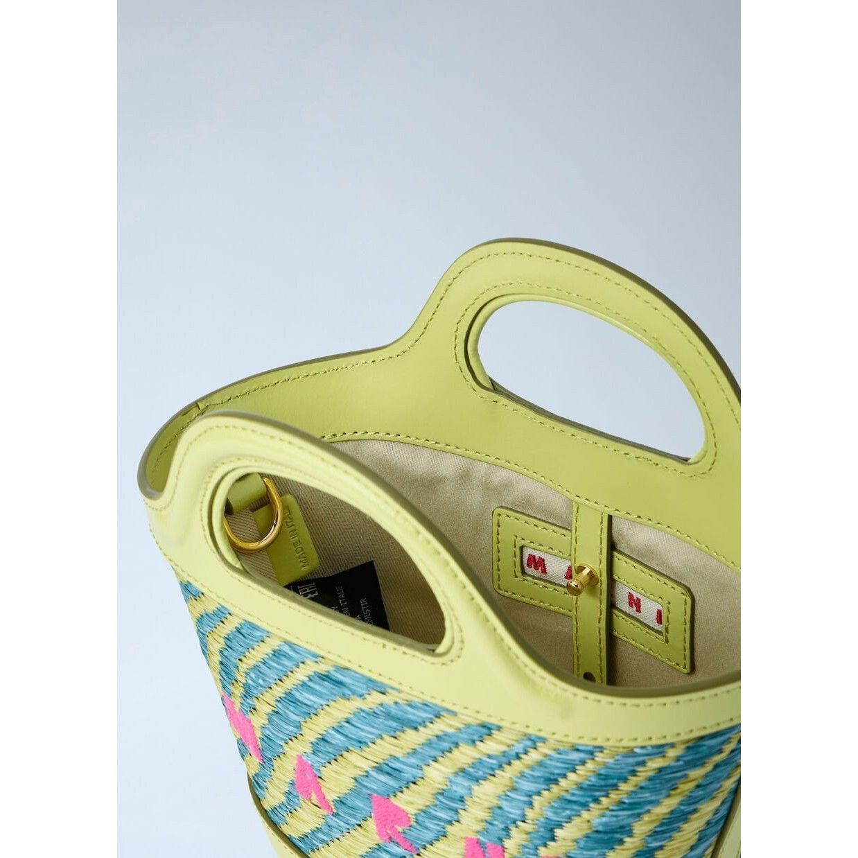 Marni MARNI Tropicalia Micro Yellow Top Handle Bag New Size ONE SIZE - 4 Thumbnail