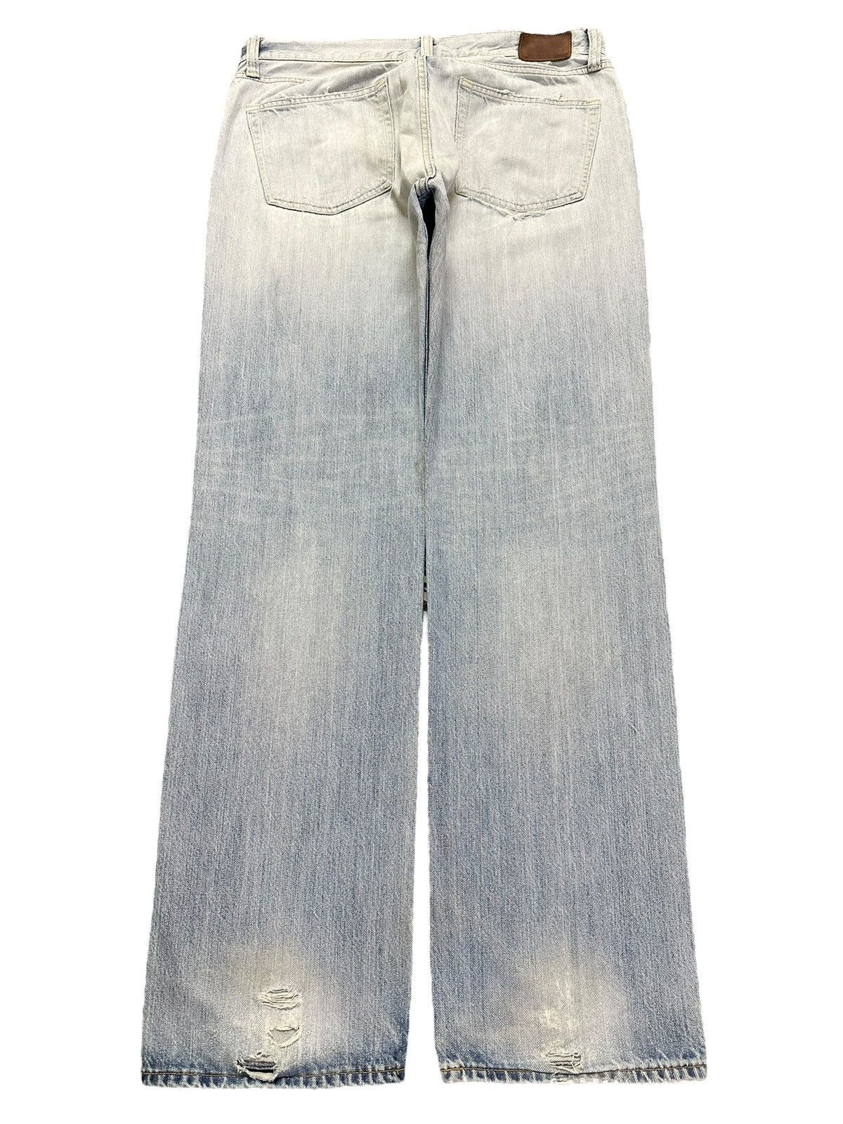 Uniqlo Vintage Japanese Uniqlo Light Blue Wash Faded Distress Baggy Size US 35 - 2 Thumbnail