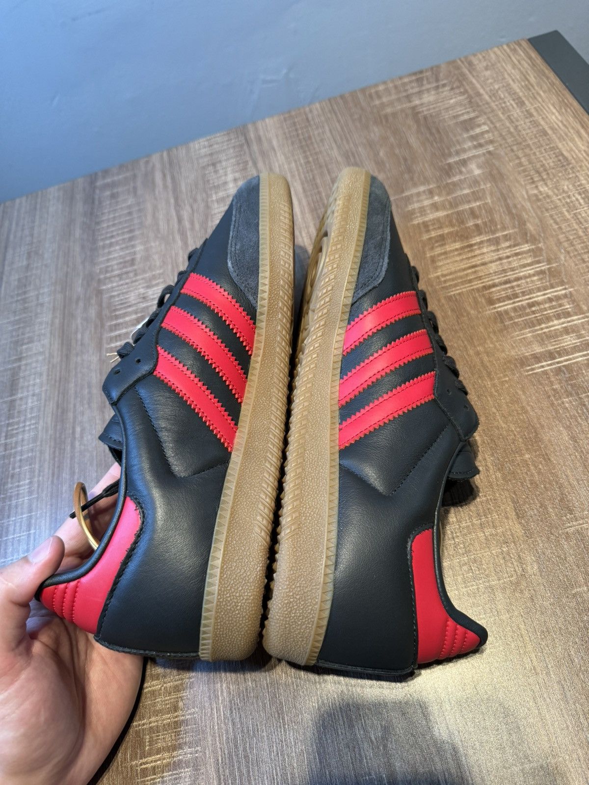 Adidas Adidas Mens Originals Size 12 Samba OG Black/Gum/Red New Size US 12 / EU 45 - 5 Thumbnail