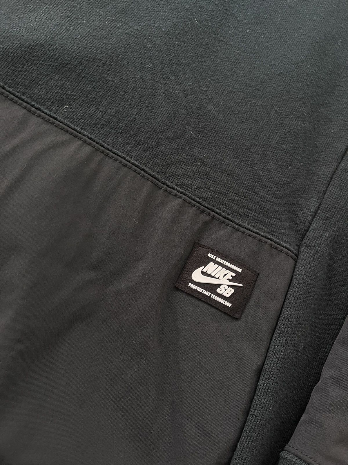 Nike Vintage Nike SB Black Nylon Blank sk8 Sweatshirt basic Size US XL / EU 56 / 4 - 14 Thumbnail