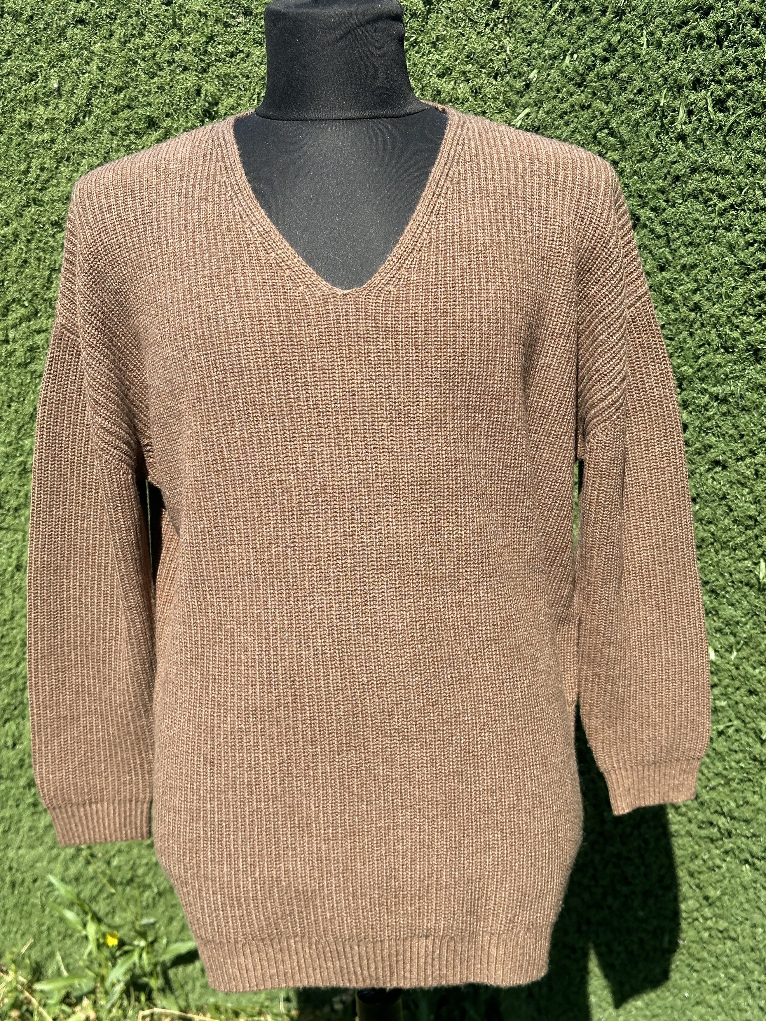Other Jenni Kayne Knit Cabin Wool Cashmere V Neck Brown Size L Size L / US 10 / IT 46 - 14 Thumbnail