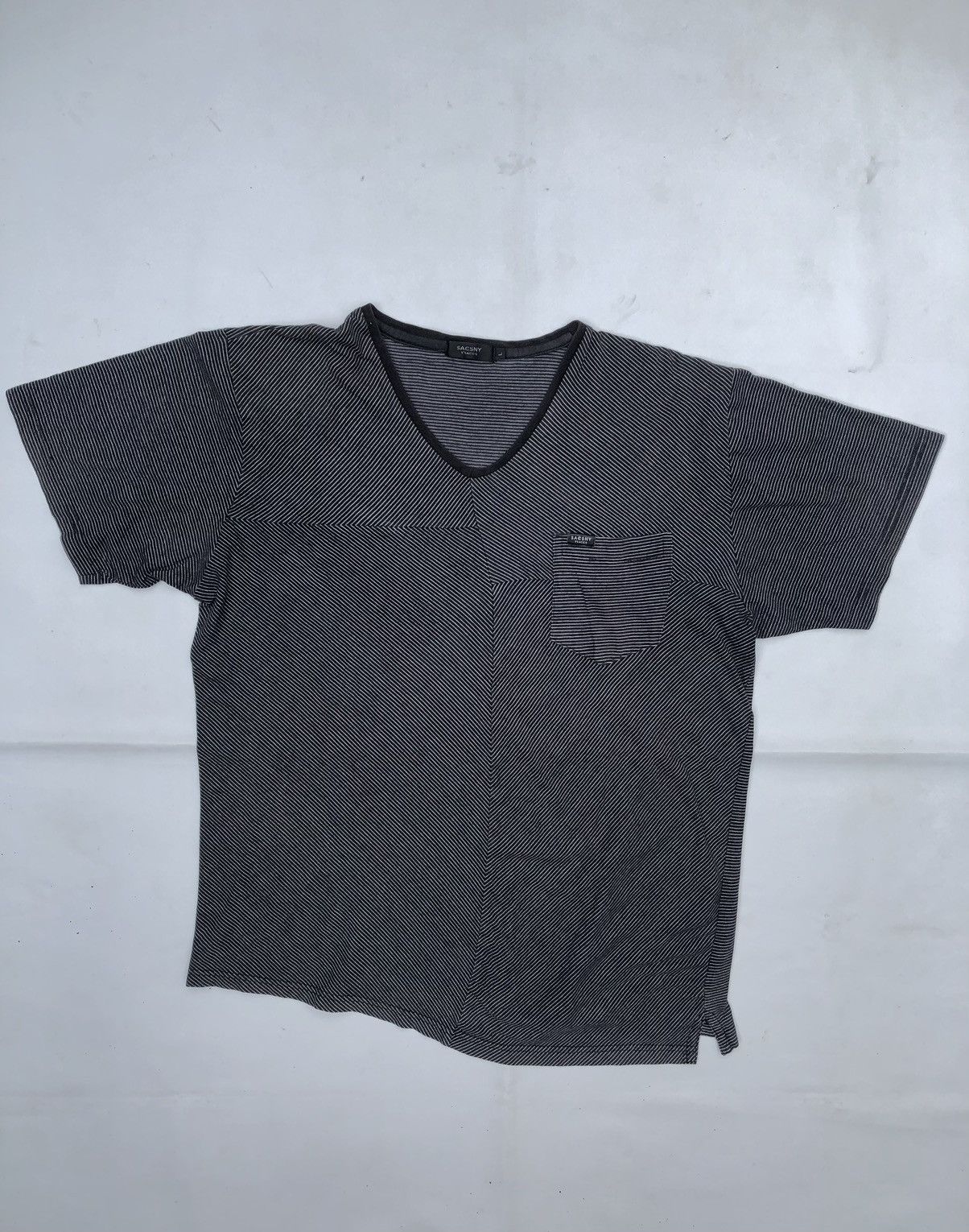 Yohji Yamamoto Vintage SacsnyYsaccs Patchwork by Yohji Yamamoto Stripe Size US L / EU 52-54 / 3 - 1 Thumbnail