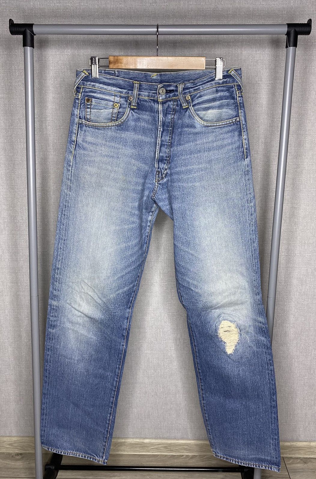 Evisu × Japanese Brand × Vintage Evisu Vintage Seagull Selvage Jeans 90s Size 31 Blue Size US 31 - 2 Thumbnail