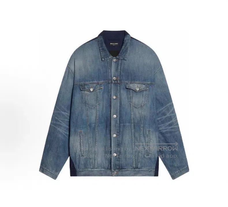 Balenciaga Balenciaga Denim Front and Back Patched Jacket Size US M / EU 48-50 / 2 - 1 Thumbnail