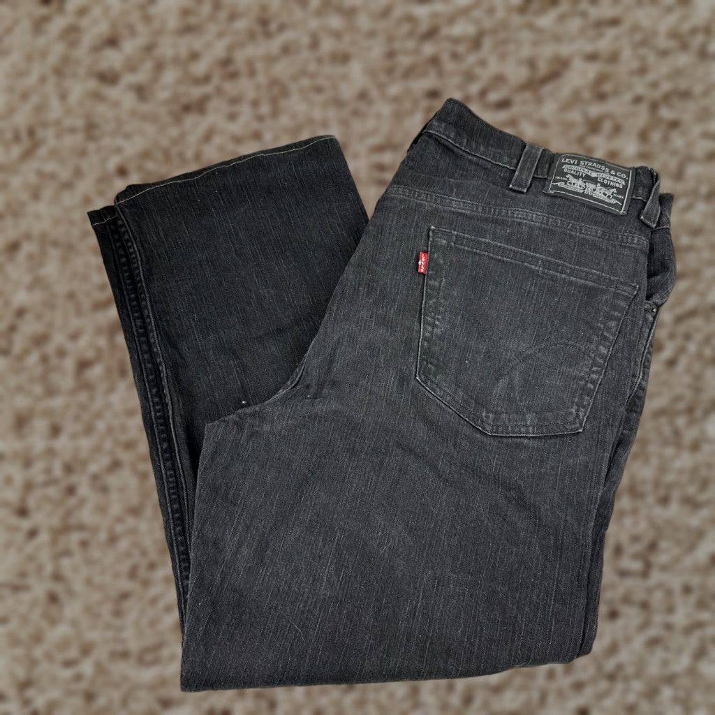 Levi's Levi’s Men’s 559 Relaxed Straight Jeans 42x30 Black Denim 5-Pocket Logo USA Levi's 500 Series Mens Regular 42 Size US 42 / EU 58 - 1 Thumbnail