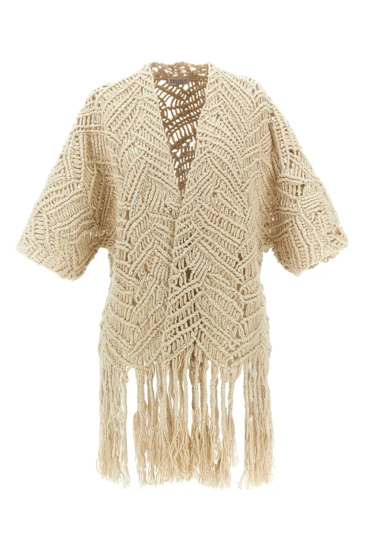 Brunello Cucinelli 'OPERA Dazzling Macramé' cardigan Size M / US 6-8 / IT 42-44 - 1 Thumbnail
