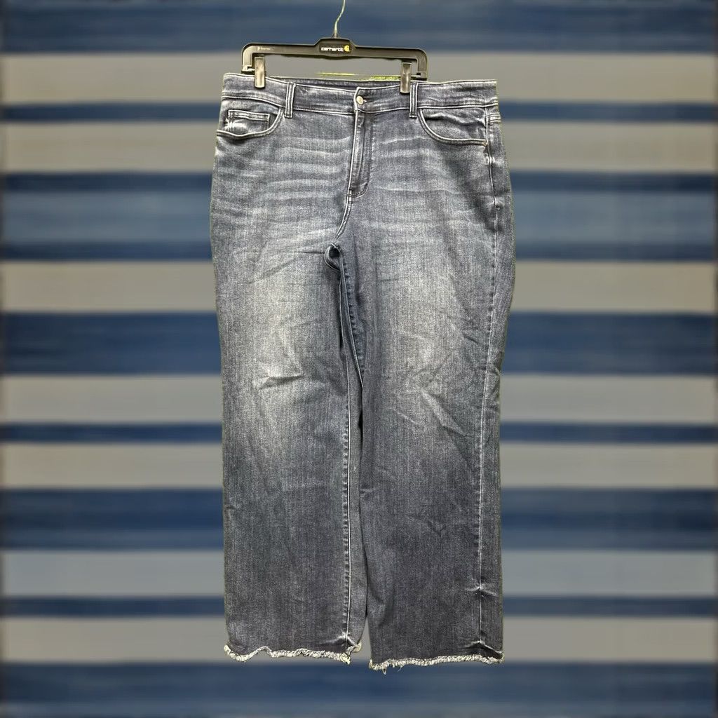 Denime Judy Blue Jeans Womens 20W Wide-Leg Dark Wash Denim Stretch Casual 40x32 Jeans Mens? No Size 42" / US 20 - 1 Thumbnail