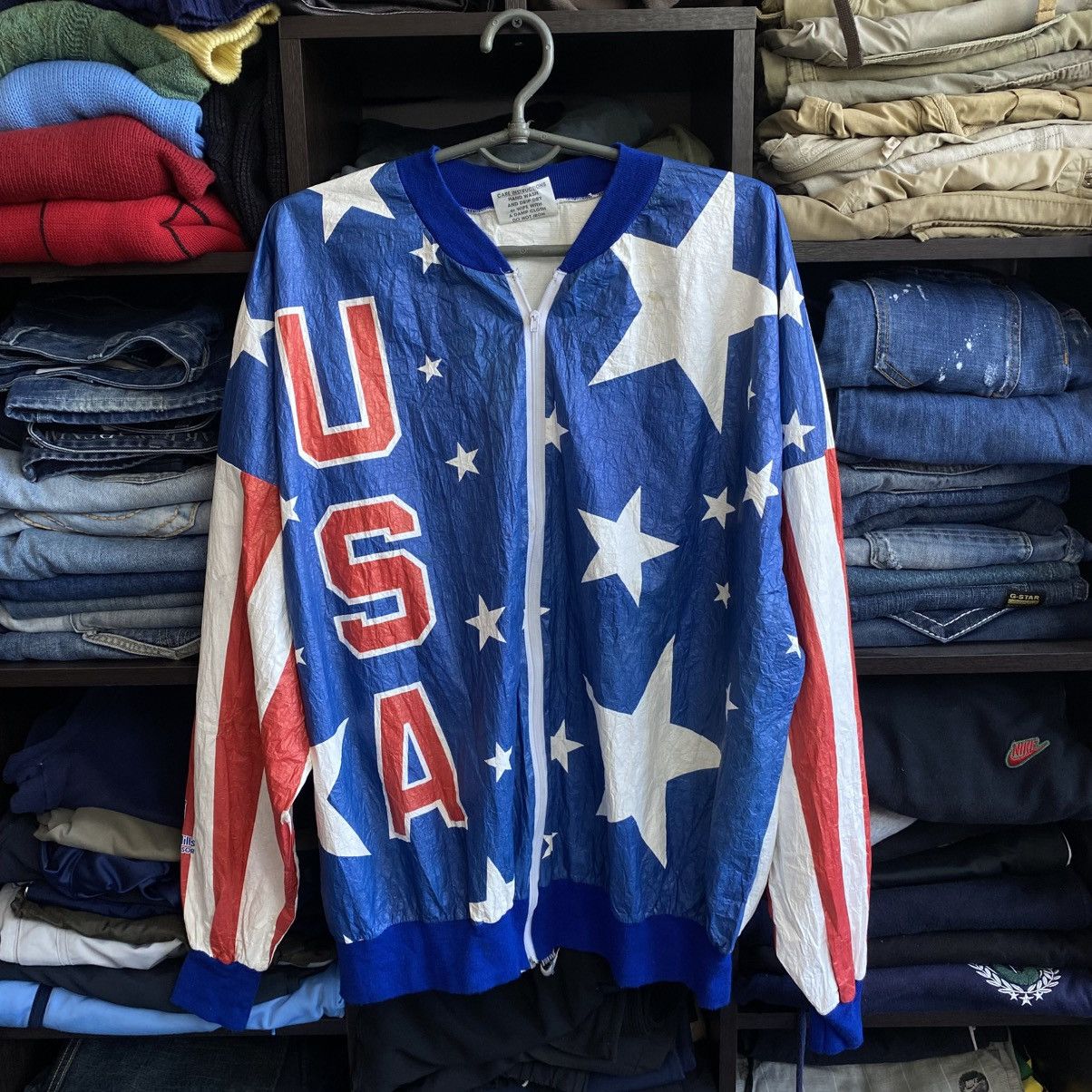 USA Olympics Vintage USA Olympic overprinted graphic rare 1980’s jacket Size US XL / EU 56 / 4 - 1 Thumbnail
