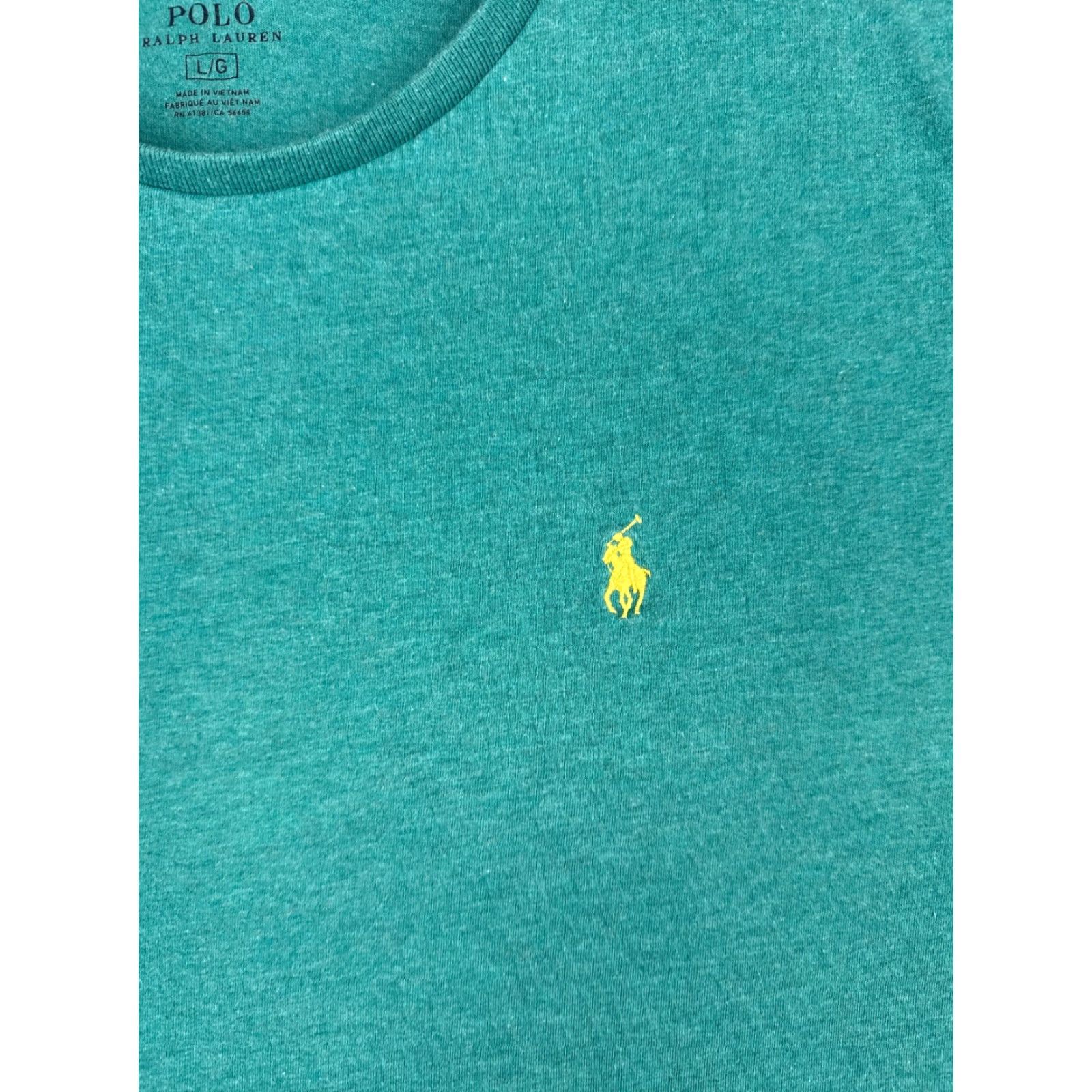 Ralph Lauren VINTAGE Polo Ralph Lauren Shirt Adult Large Blue Short Sleeve Crew Neck Cotton READ Size US L / EU 52-54 / 3 - 6 Thumbnail