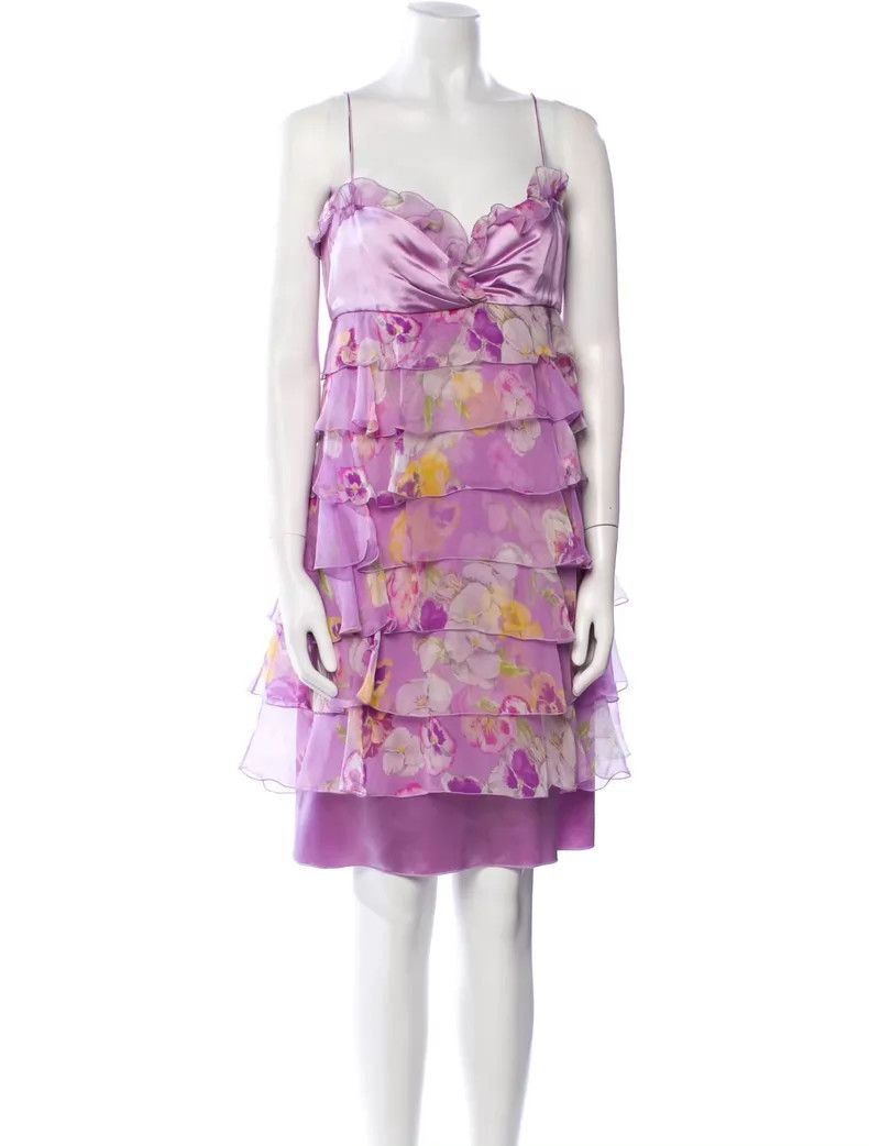 Valentino Valentino Purple slip dress Size L / US 10 / IT 46 - 2 Thumbnail