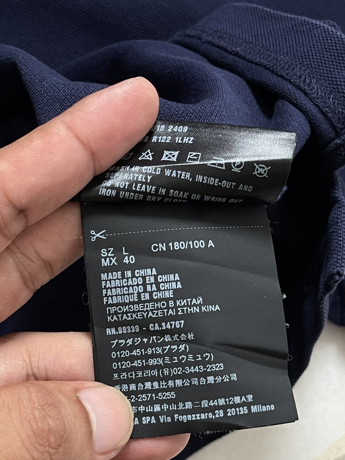 Prada Prada Side Logo Polo Shirt Size US M / EU 48-50 / 2 - 11 Thumbnail
