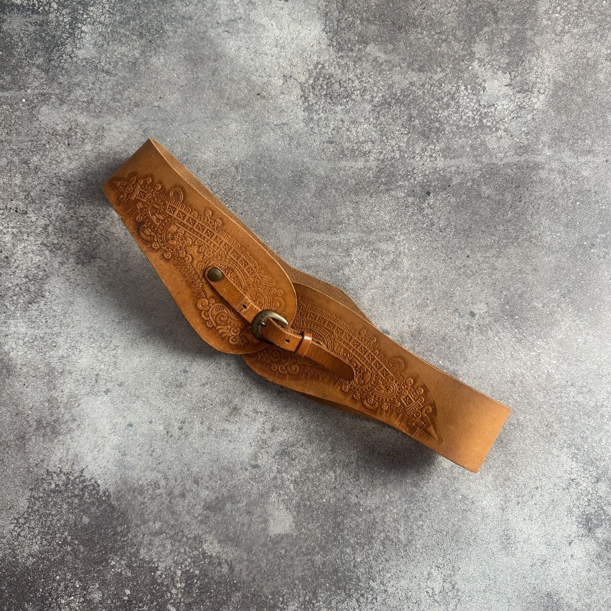 Diesel Diesel Vintage Archive Cow Leather Western Cowgirl Wide Belt Size ONE SIZE - 7 Thumbnail