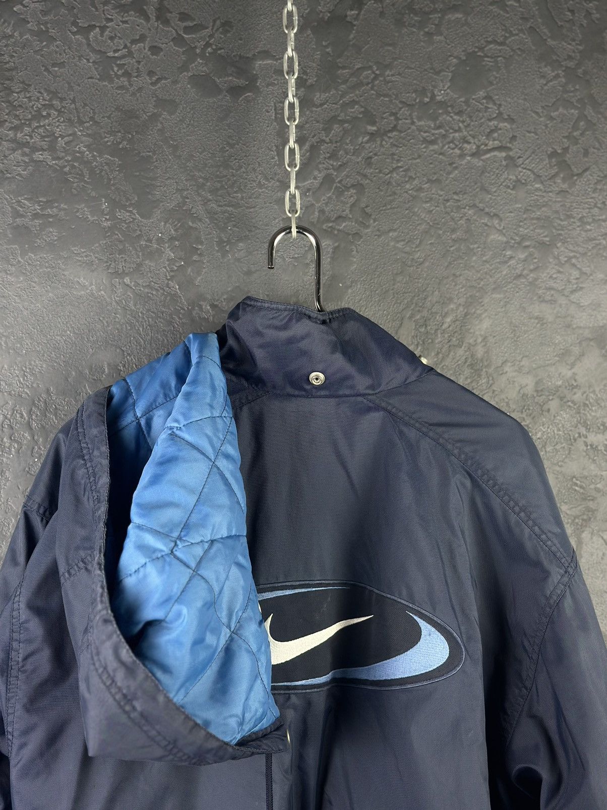 Nike × Vintage Nike Vintage Jacket Big Logo Blue Size Men's S Size US S / EU 44-46 / 1 - 5 Thumbnail