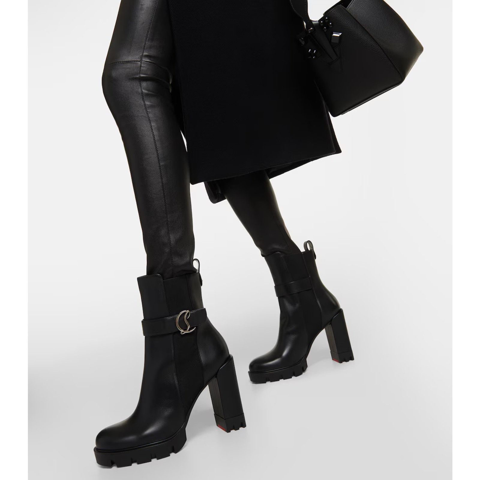 Christian Louboutin Christian Louboutin CL Chelsea Lug 100 Leather Ankle Boot 41 Size US 10 / IT 40 - 3 Thumbnail