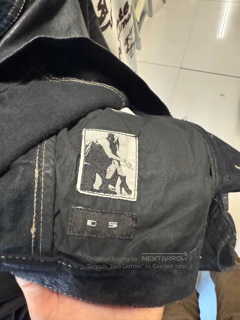 Rick Owens Rick Owens Distressed Coated Collar Denim Jacket Size US L / EU 52-54 / 3 - 3 Thumbnail