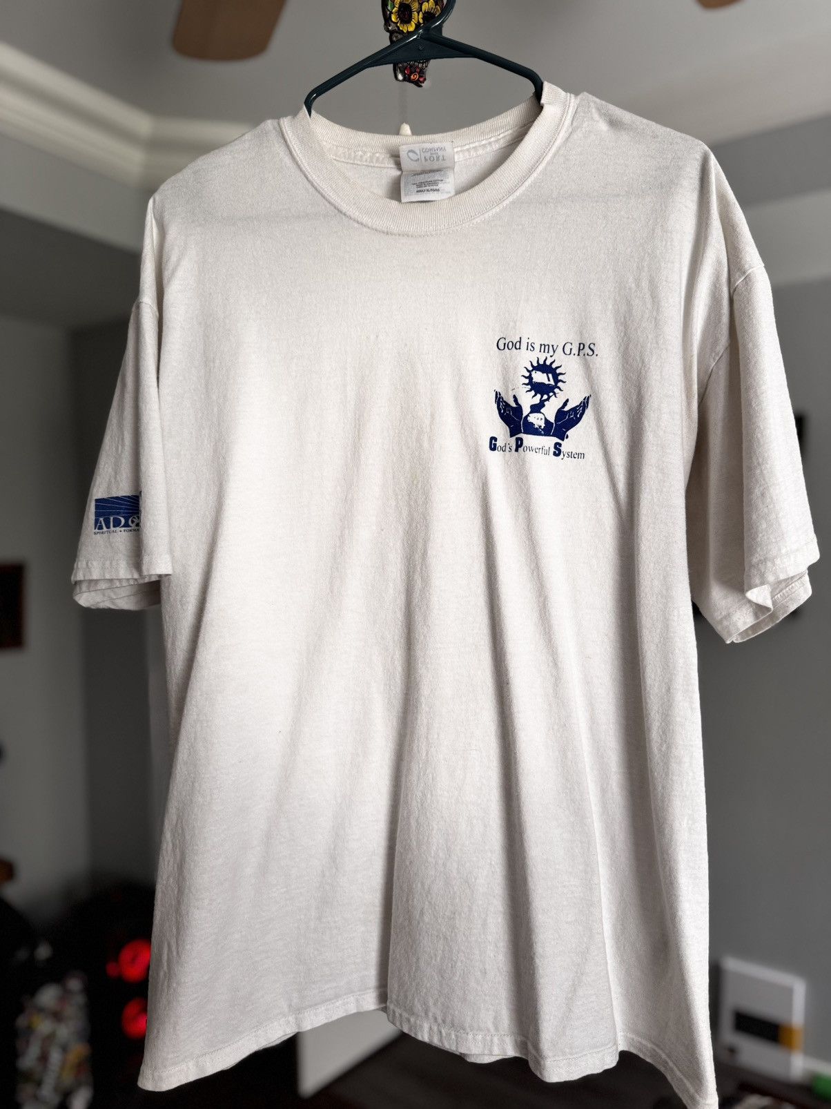 Vintage Funny God Is My GPS Graphic Tee Size US XL / EU 56 / 4 - 2 Thumbnail