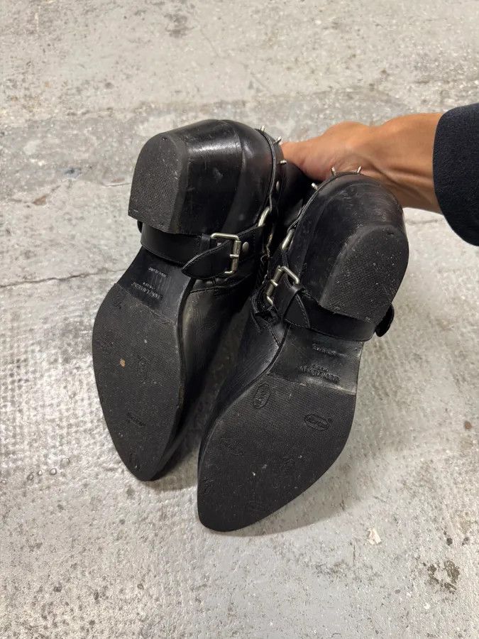 Saint Laurent Paris Saint Laurent Cowboy Ankle Leather Black Boots Size US 6 / IT 36 - 6 Thumbnail