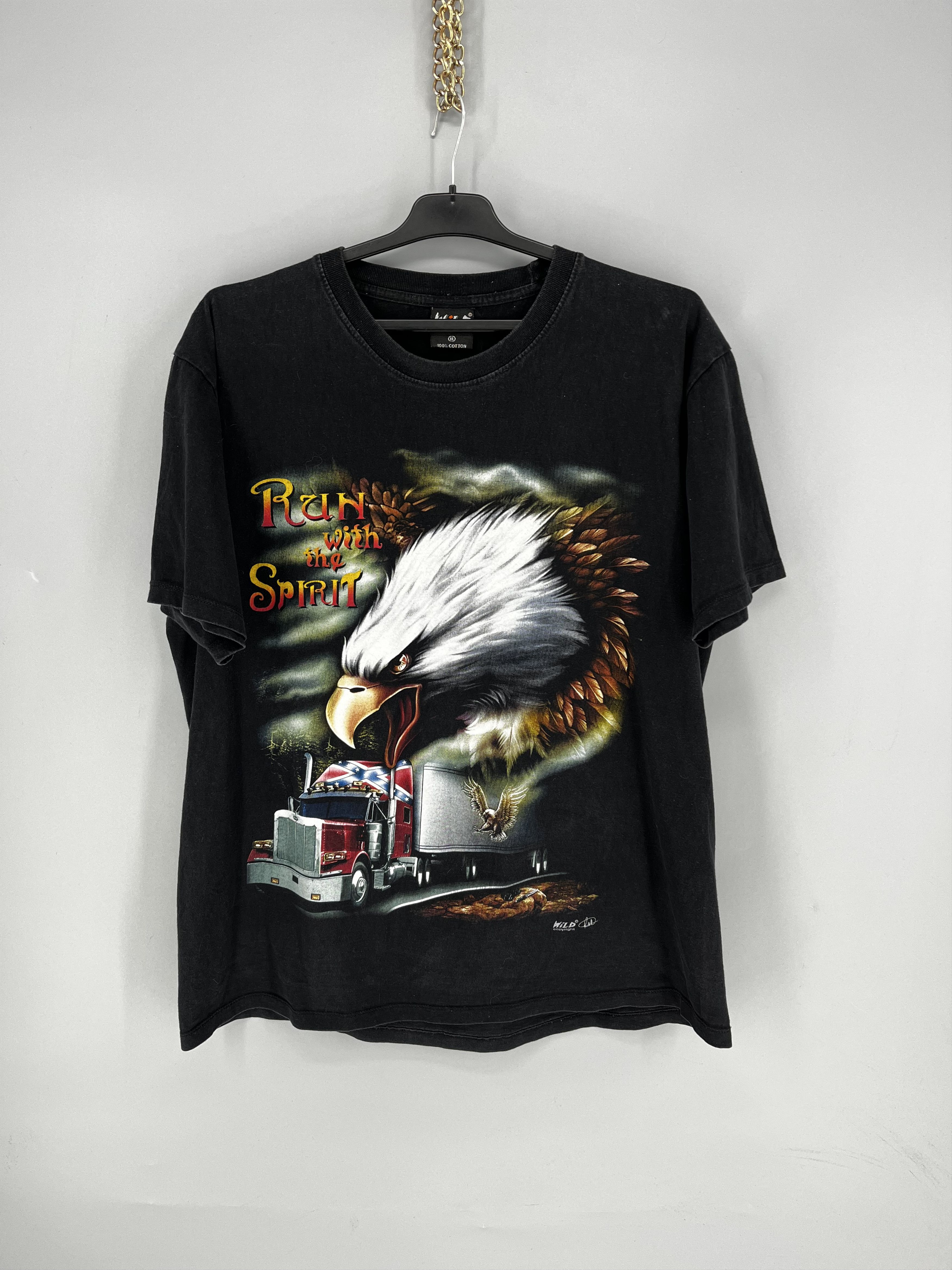 Band Tees Vintage America Eagle On the Sky Double Side Overprinted Tee Size US XL / EU 56 / 4 - 1 Thumbnail