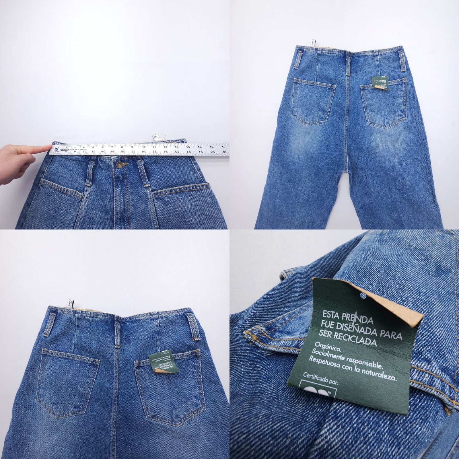 Vintage Matilda High Rise Straight Jeans 28x28 Blue Boho Relaxed Fit Womens Size 28" / US 6 / IT 42 - 8 Thumbnail