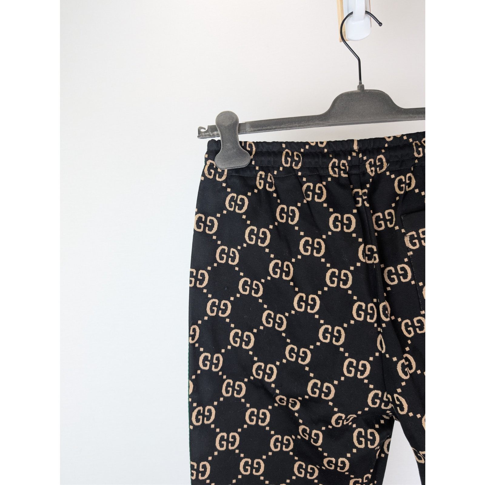 Gucci o1rshd1 Double G Jersey Jogging Pant in Black/Camel Size US 32 / EU 48 - 12 Thumbnail
