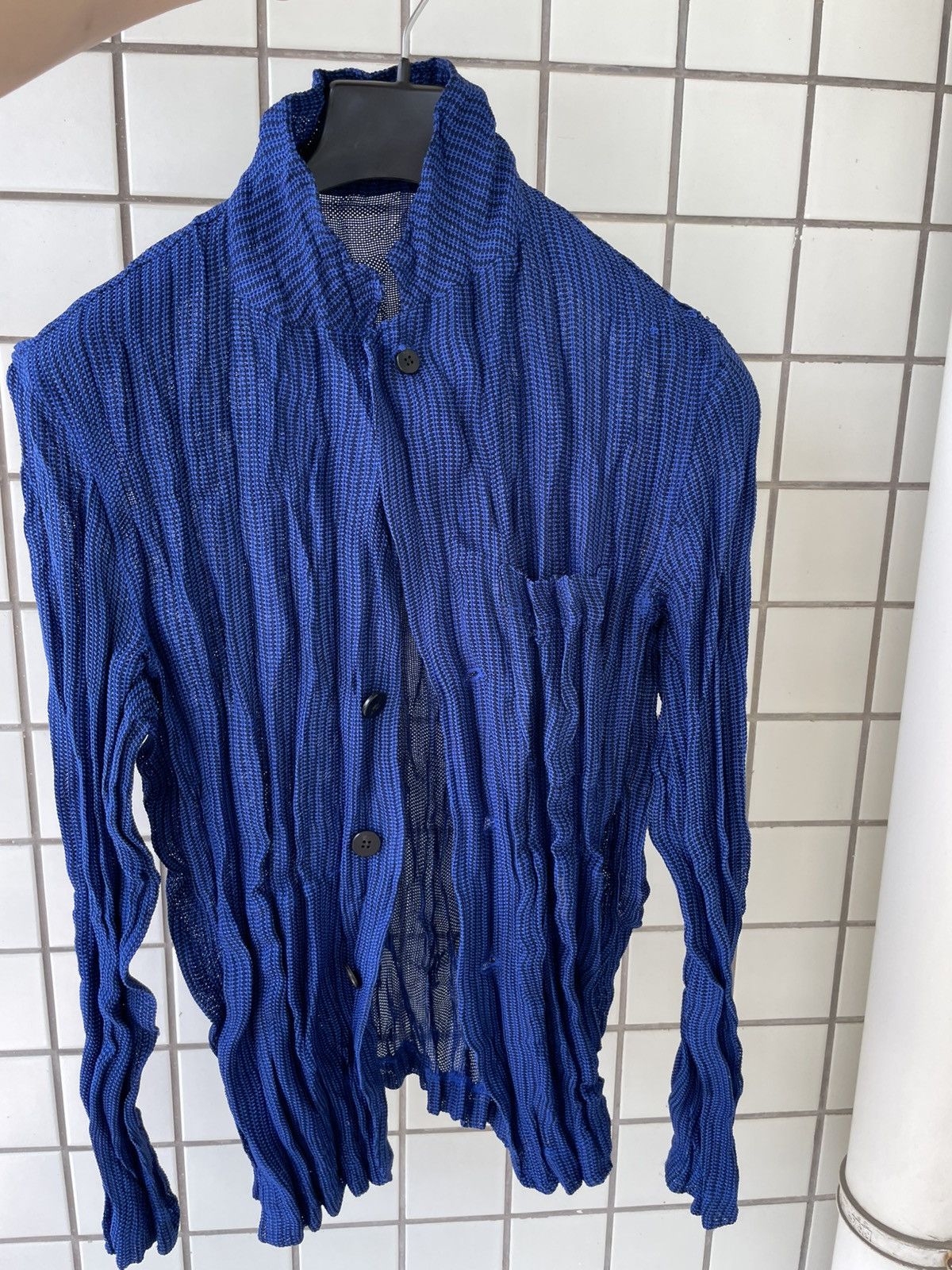 Issey Miyake ISSEY Miyake men 2015 runway crinkle jacket Size US M / EU 48-50 / 2 - 2 Thumbnail