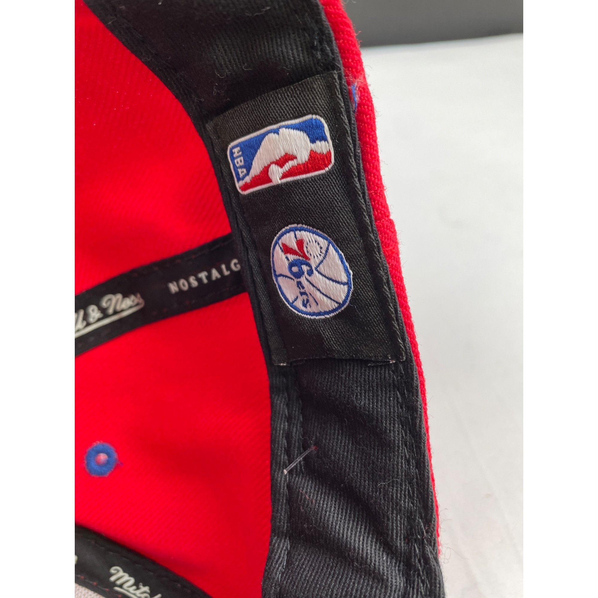 Mitchell & Ness Mitchell & Ness 76ers Red/Blue Unisex Hat /Cap Adjustable fi Size ONE SIZE - 5 Thumbnail