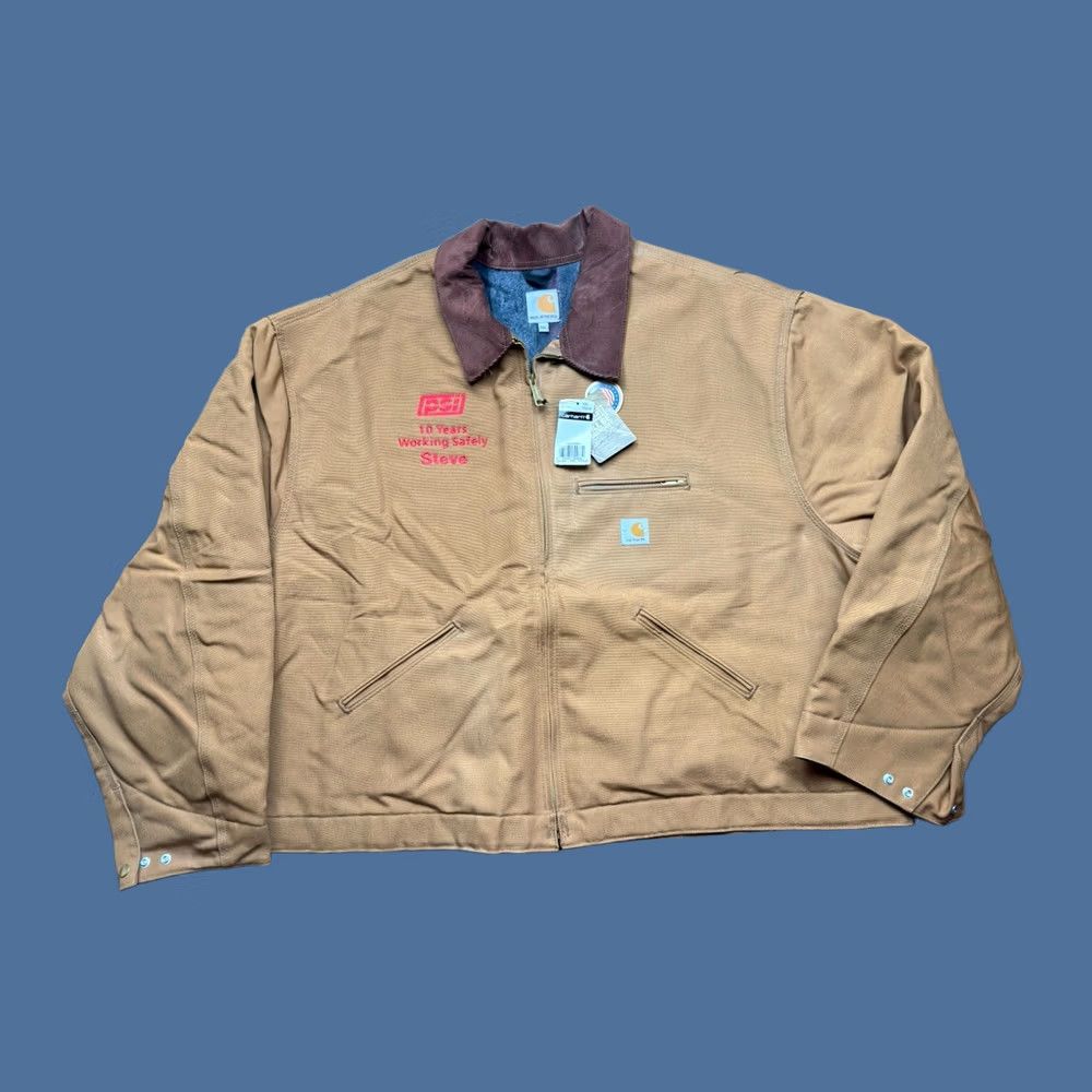 Carhartt VINTAGE Carhartt Jacket Mens 5XL Brown NWT Detroit Blanket Lined J001 BRN USA Workwear Full Zip Size US XXL / EU 58 / 5 - 1 Thumbnail