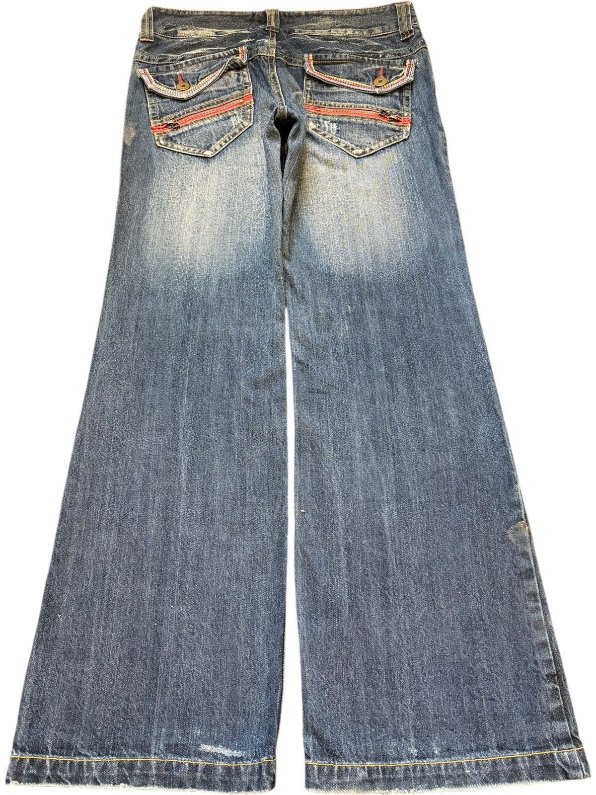 Hysteric Glamour Vintage Japanese Brand Faded Wash Distress Flare Jeans Size 32" / US 10 / IT 46 - 2 Thumbnail