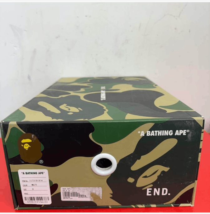 Bape A Bathing Ape Bapesta Low White Green Red Sneakers Size US 9.5 / EU 42-43 - 6 Thumbnail