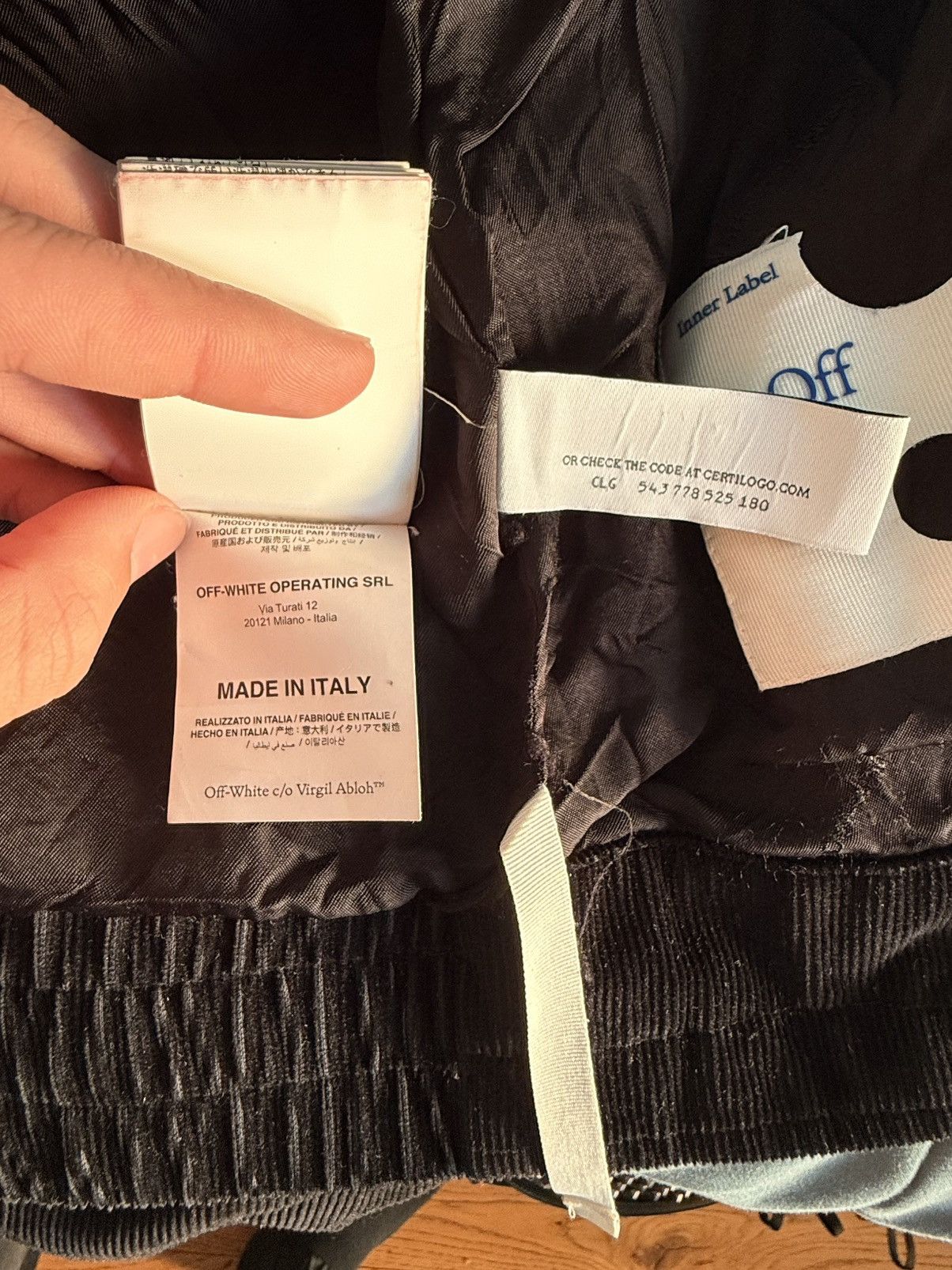 Off-White Off-White Black Corduroy Moto Jacket Size US L / EU 52-54 / 3 - 16 Thumbnail