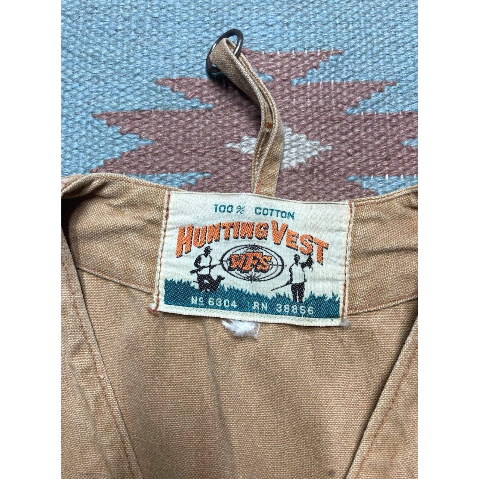 Vintage VINTAGE Canvas Hunting Vest Shooting Cotton Button Boxy Cropped Large 60s 70s Shirt Adult L Mens Boys Size US L / EU 52-54 / 3 - 6 Thumbnail