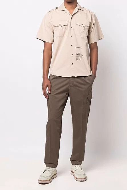 Dsquared2 Dsquared2 D2 Oversized Short Sleeve Shirt 50/52 Khaki Size US L / EU 52-54 / 3 - 8 Thumbnail