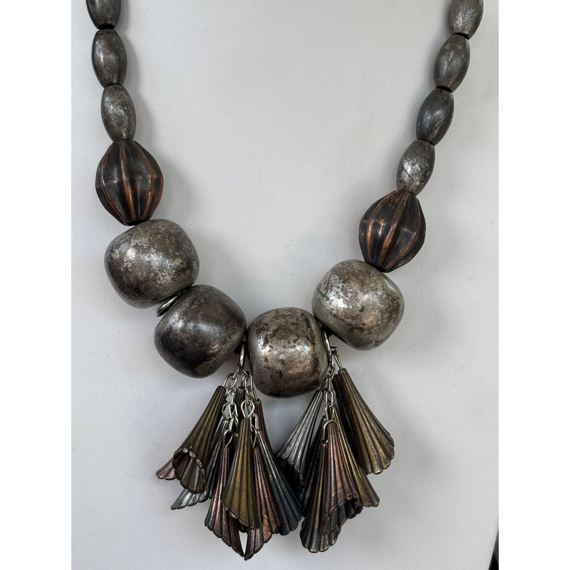 Other Chunky Metallic Statement Necklace & Gold-Tone Dangle Earrin Size ONE SIZE - 1 Thumbnail